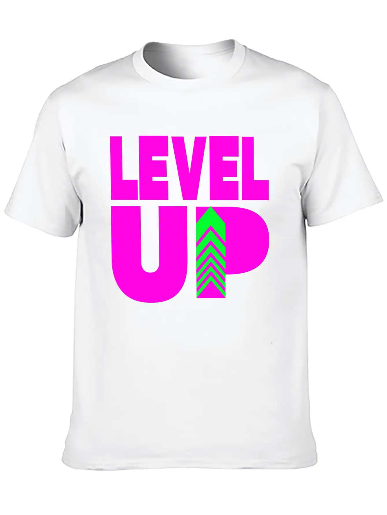 Level Up Neon Pink Unisex Casual T-Shirt – Clean Design For Daily Comfort