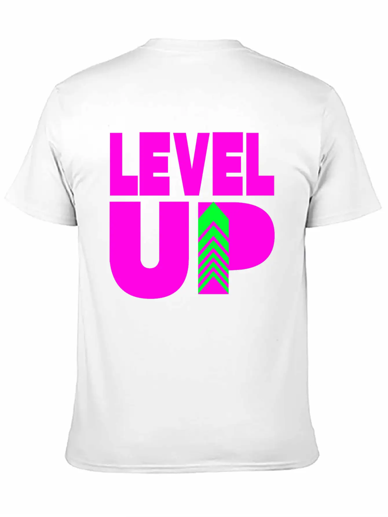 Level Up Neon Pink Unisex Casual T-Shirt – Clean Design For Daily Comfort