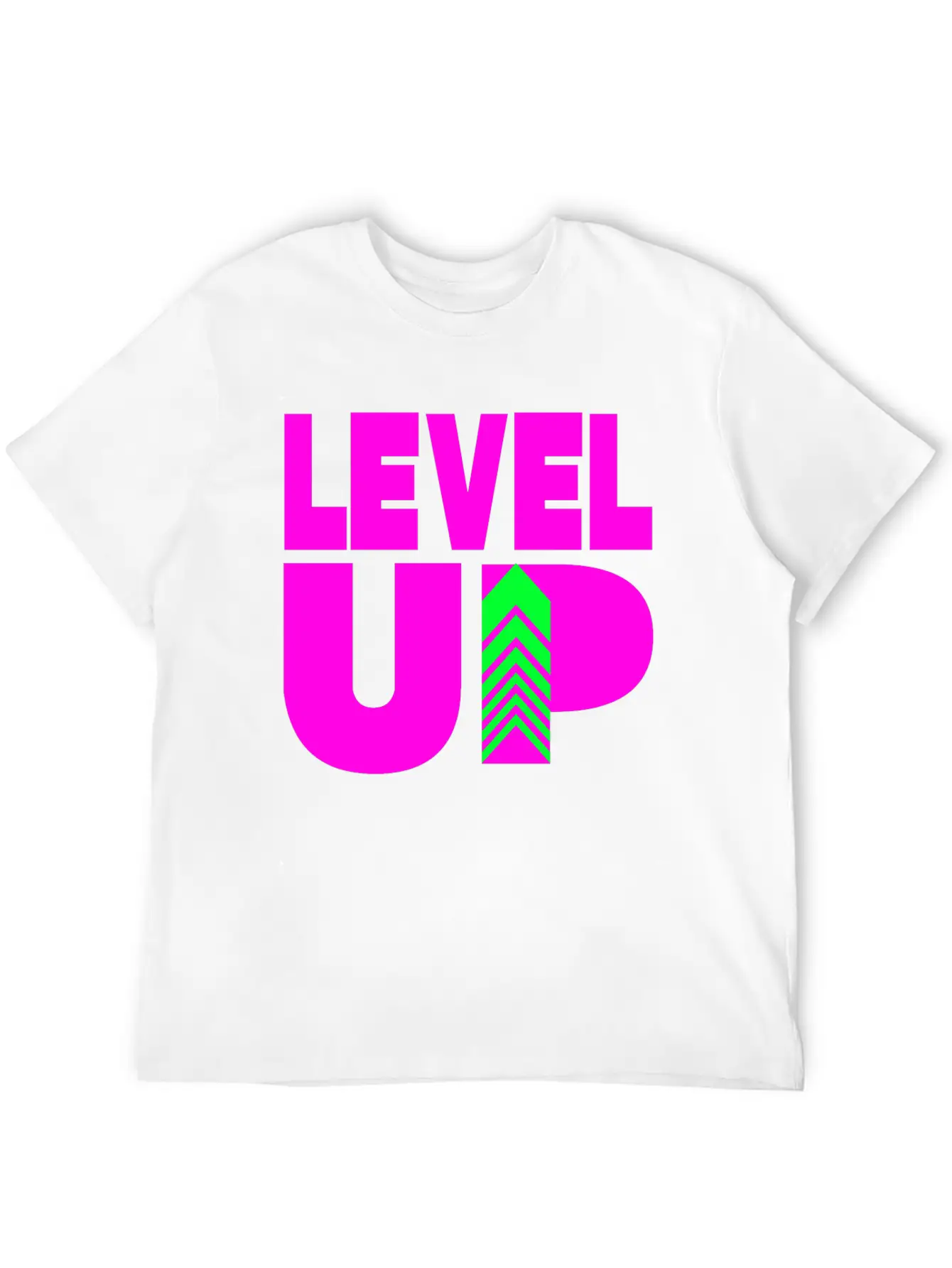 Level Up Neon Pink Unisex Casual T-Shirt – Clean Design For Daily Comfort