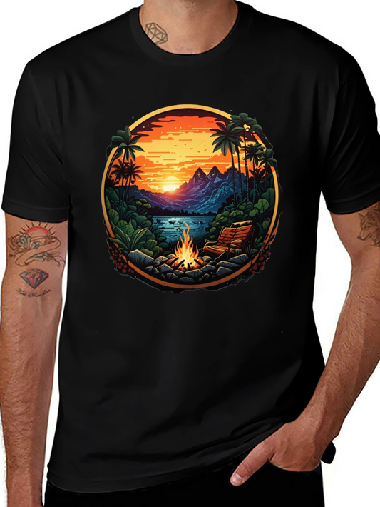 Tropical Campfire Graphic Tee