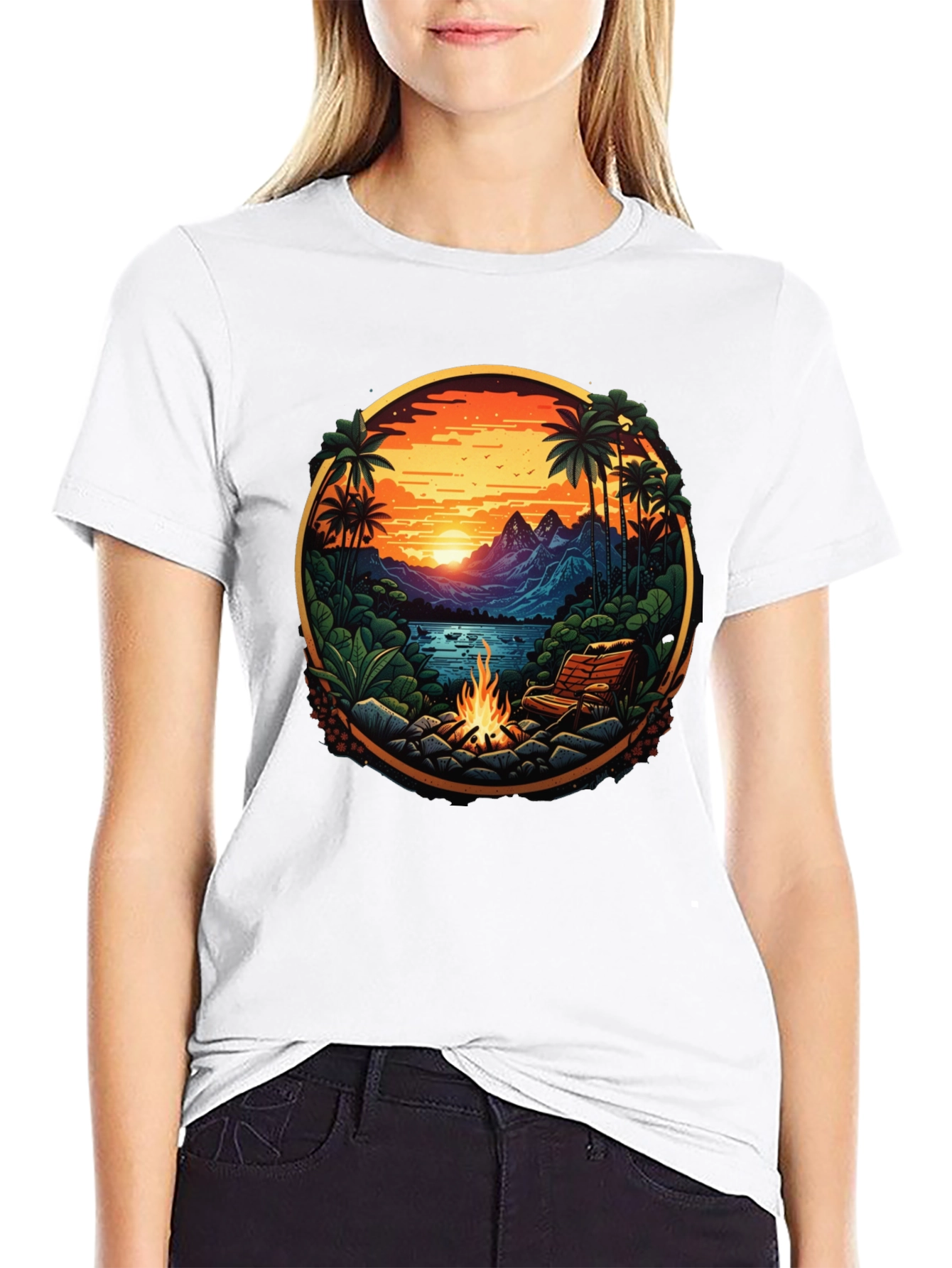 Tropical Campfire Graphic Tee