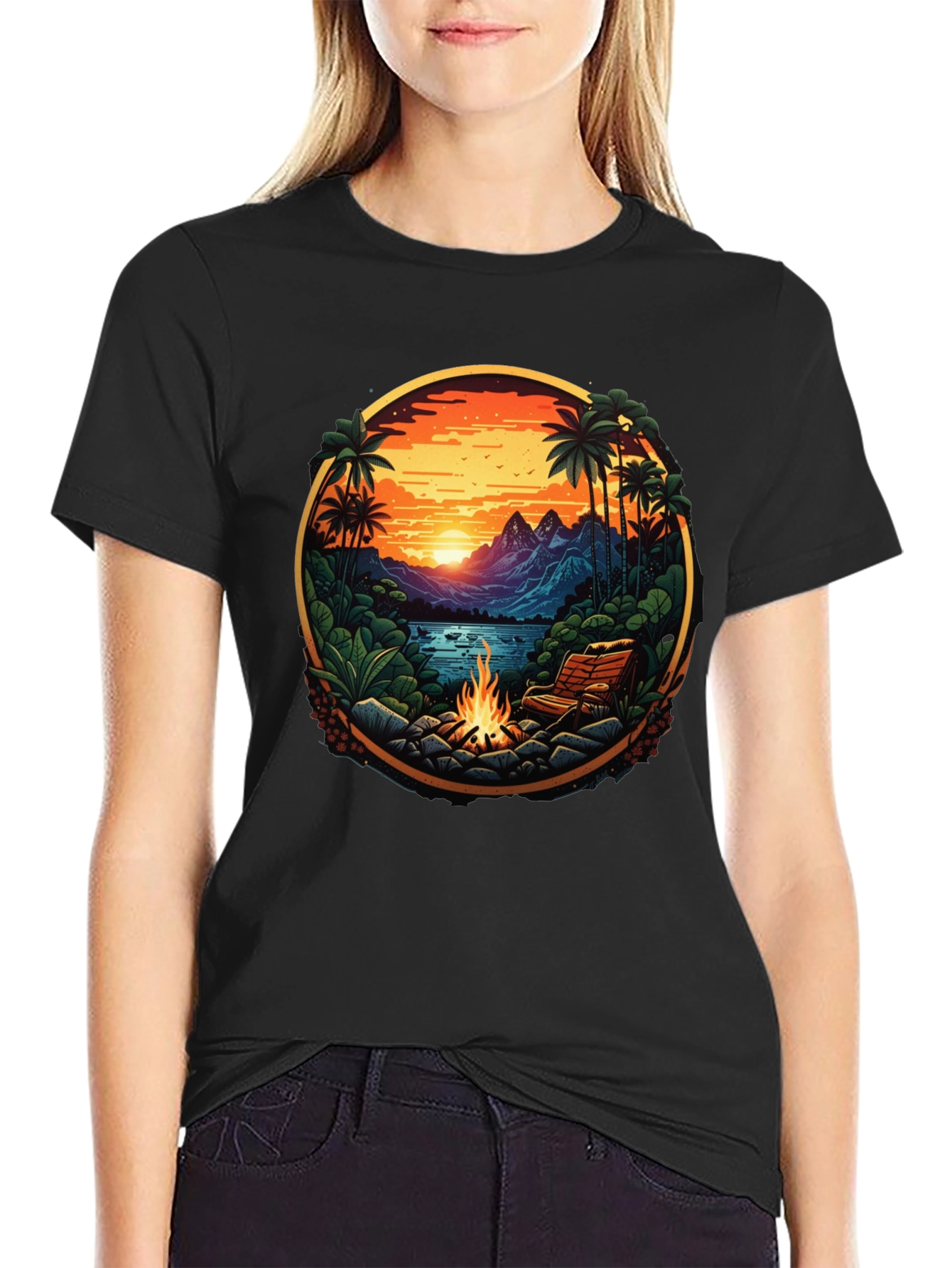 Tropical Campfire Graphic Tee