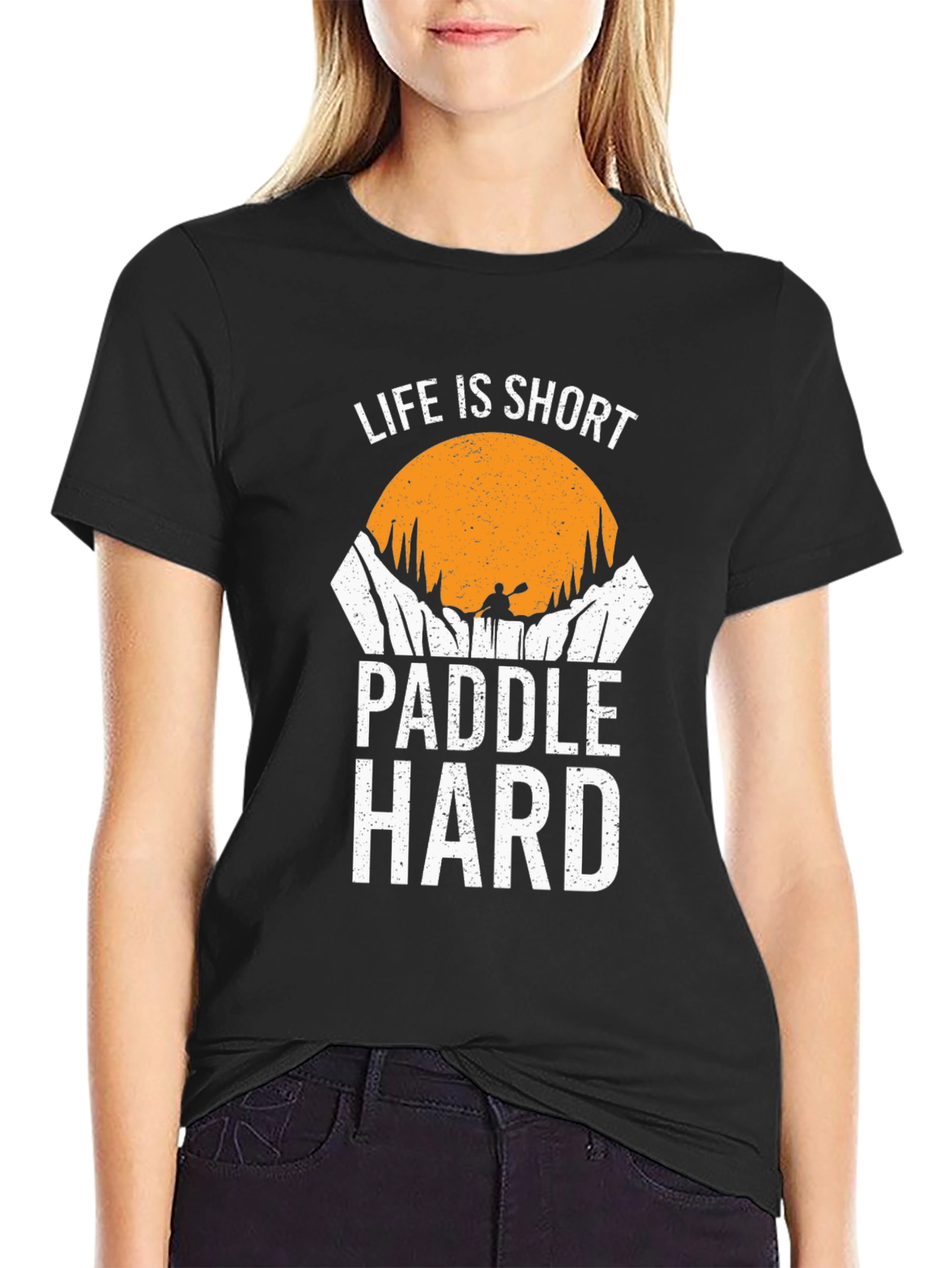 Life is Short Paddle Hard Graphic T-Shirt