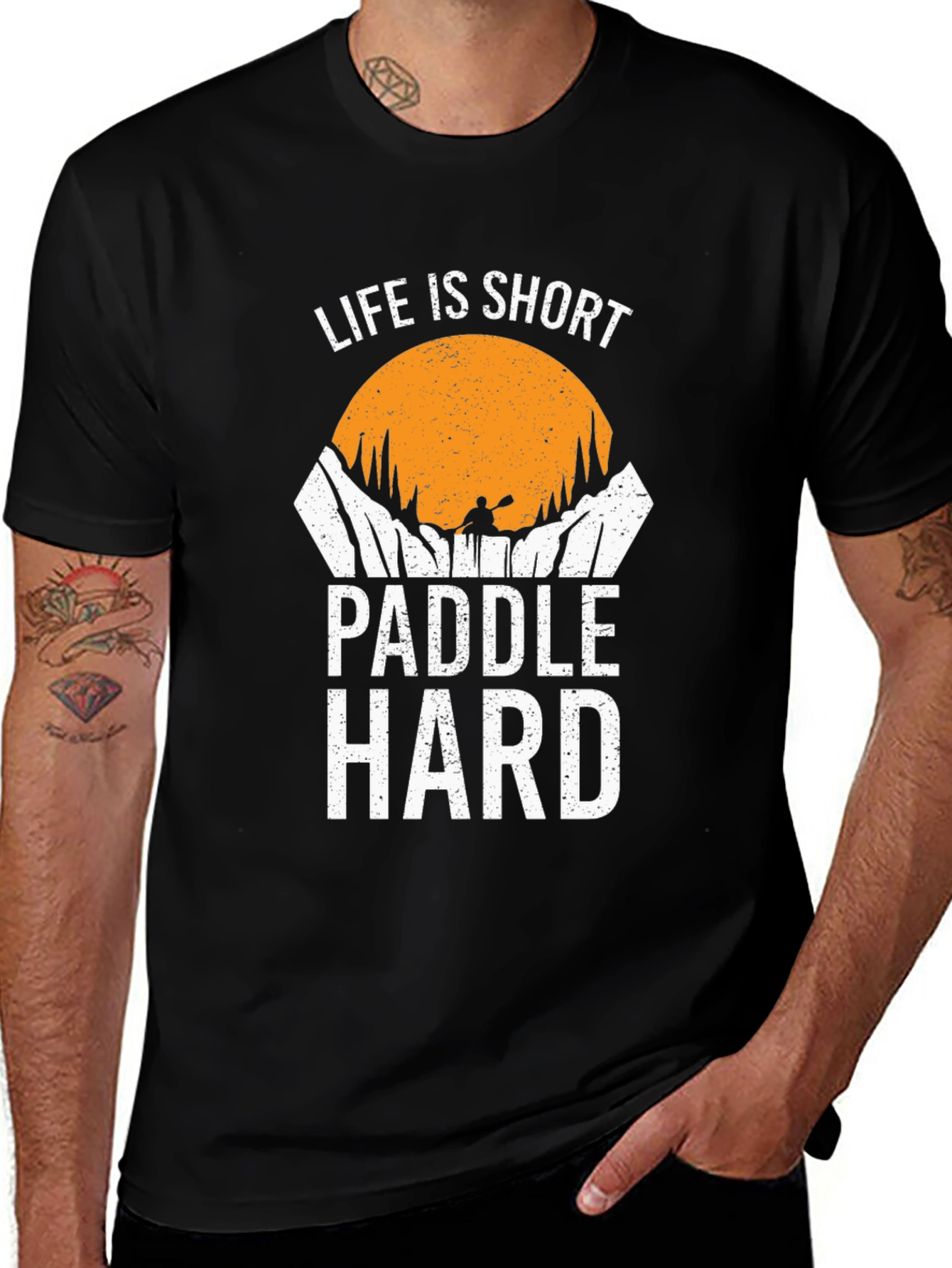 Life is Short Paddle Hard Graphic T-Shirt