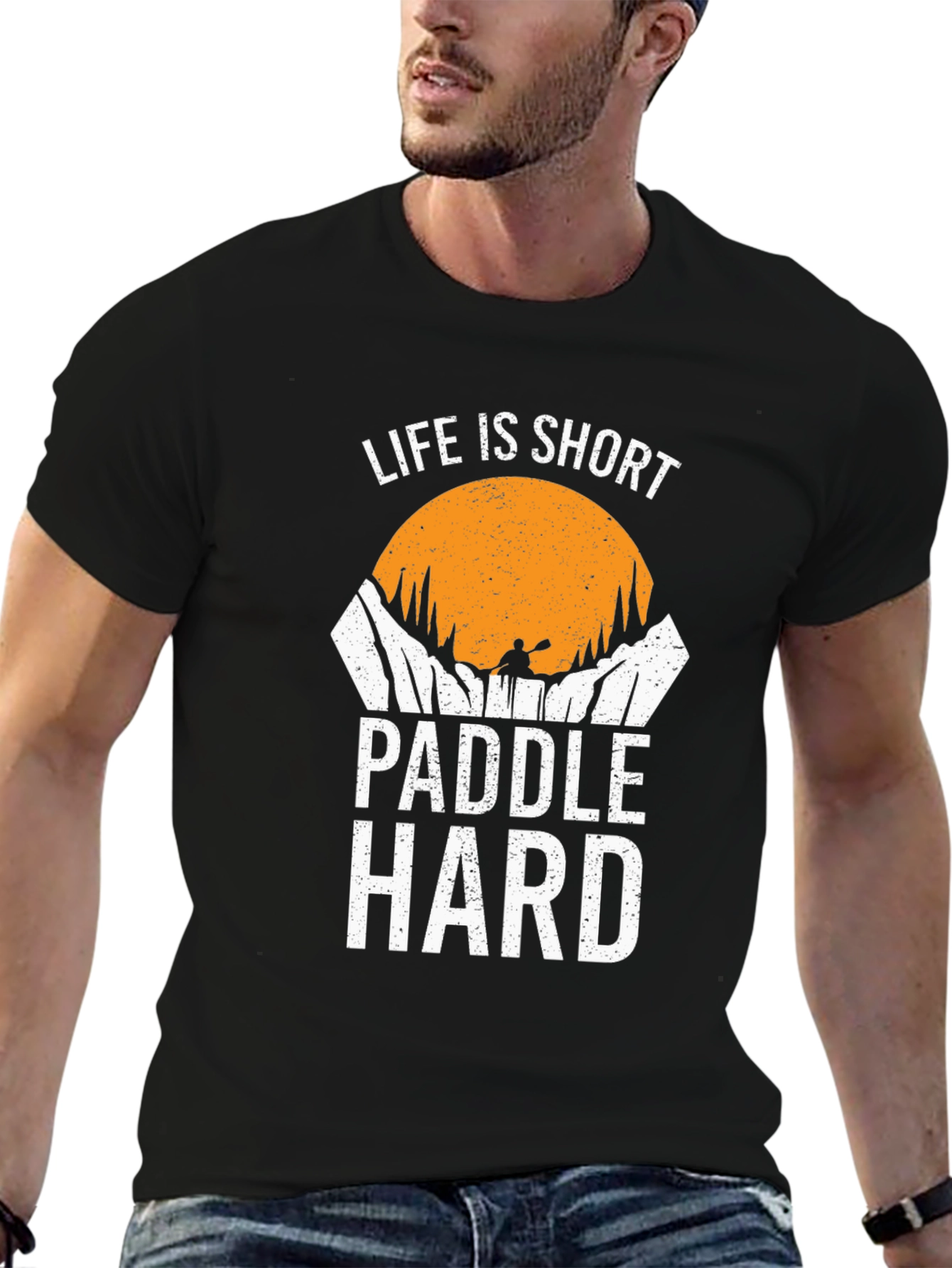 Life is Short Paddle Hard Graphic T-Shirt