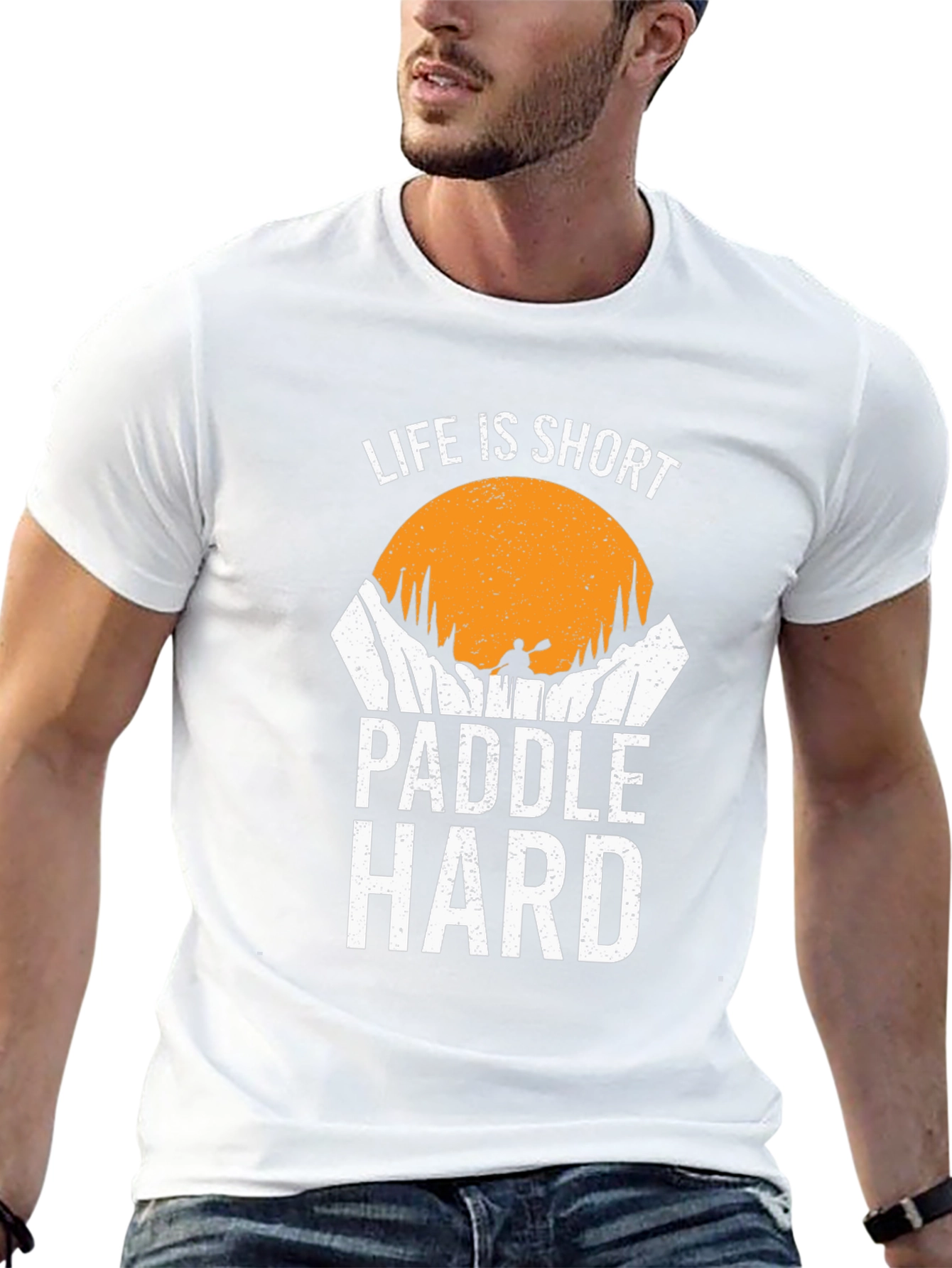 Life is Short Paddle Hard Graphic T-Shirt