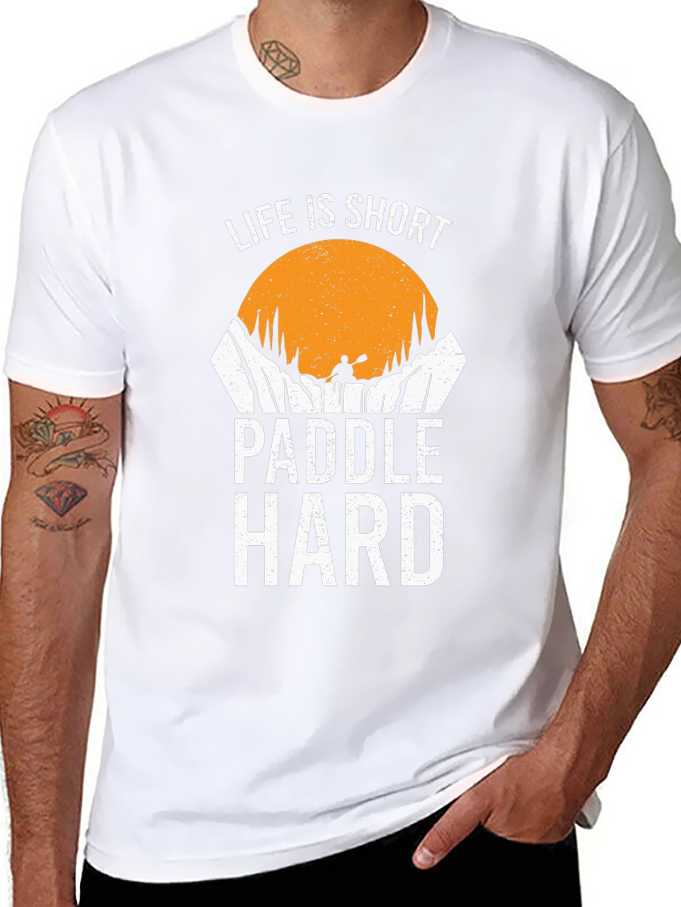Life is Short Paddle Hard Graphic T-Shirt