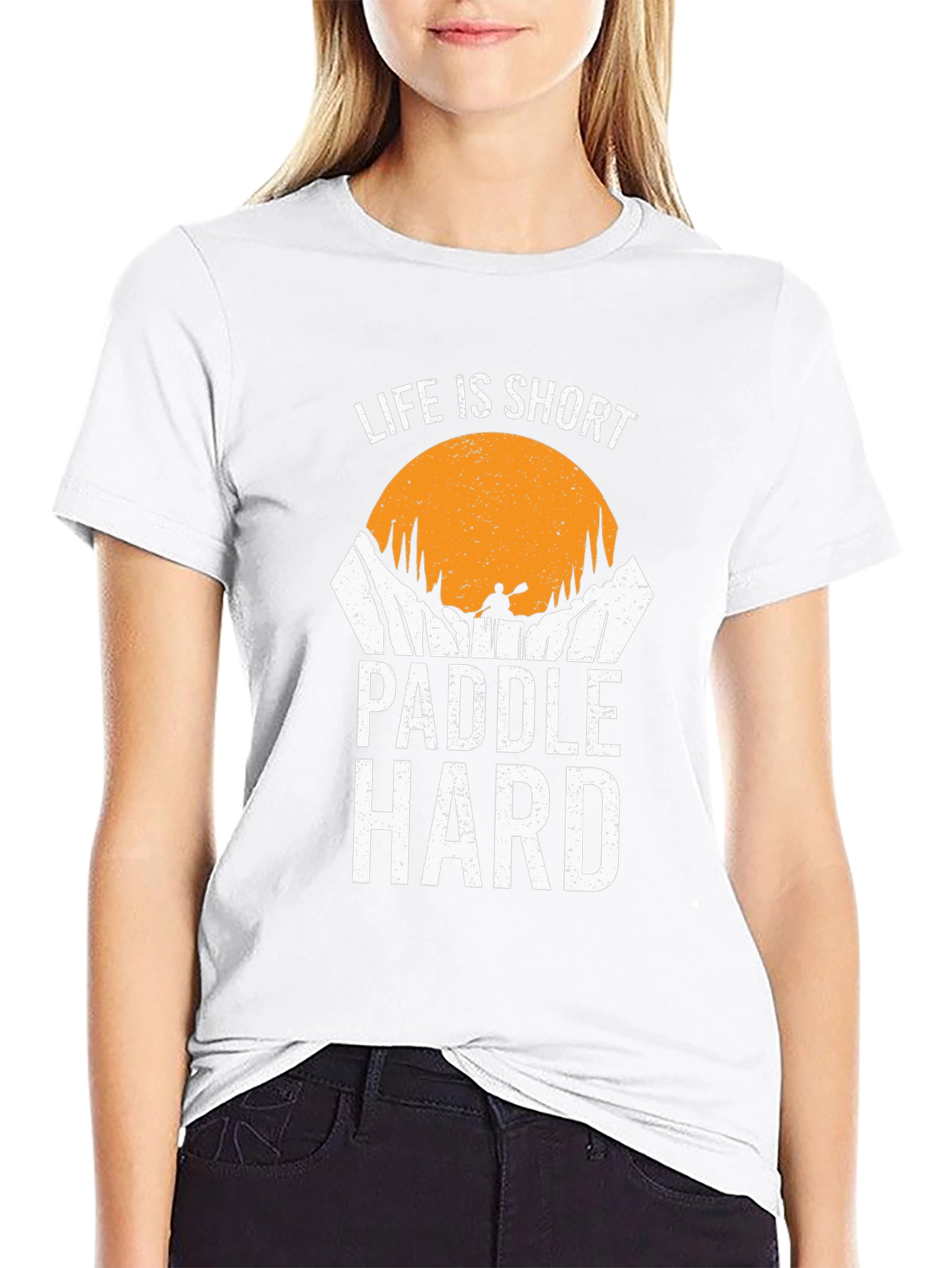 Life is Short Paddle Hard Graphic T-Shirt