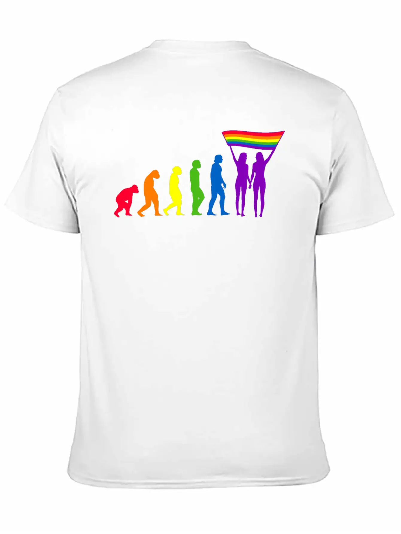 Lgbtq Flag Evolution LGBTQ Lesbian Pride Flags Unisex Casual T-Shirt – Clean Design For Daily Comfort
