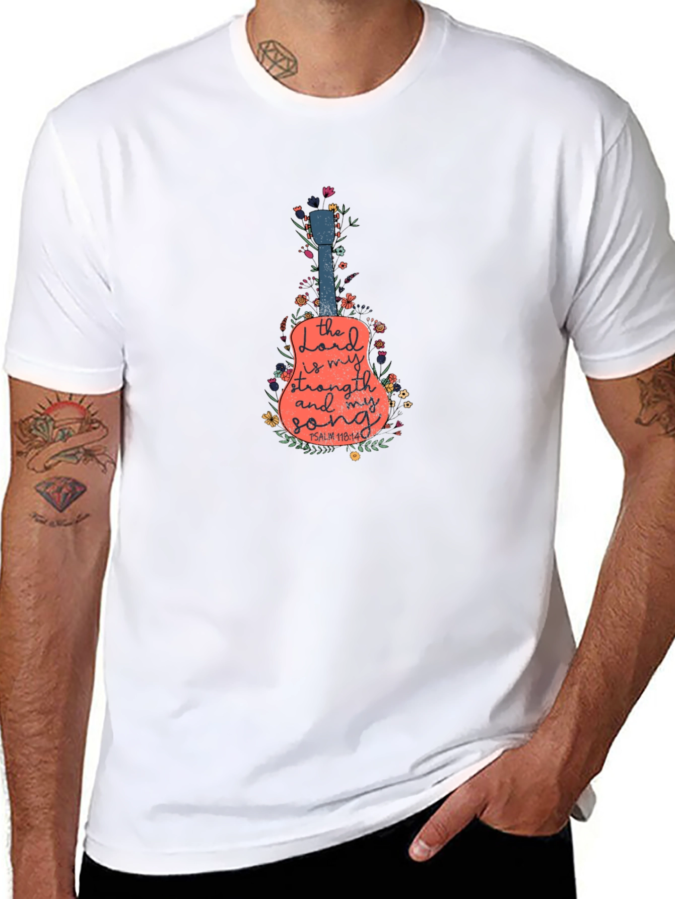 Faith Guitar T-Shirt - Lord Is My Strength