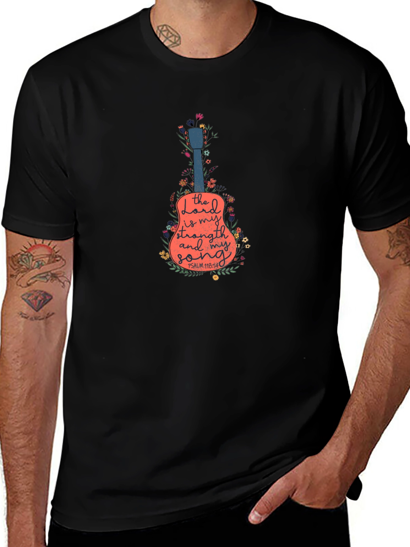 Faith Guitar T-Shirt - Lord Is My Strength