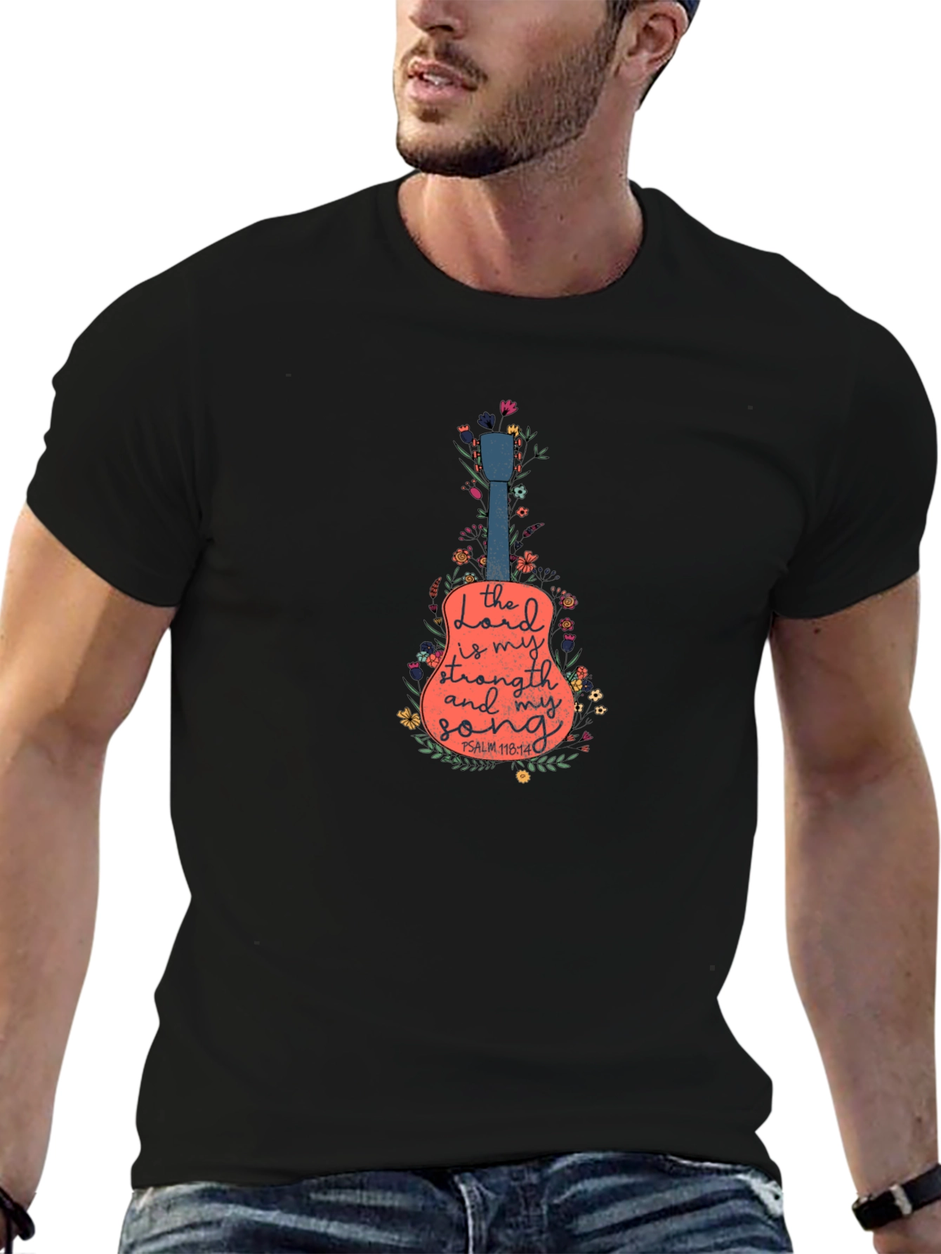 Faith Guitar T-Shirt - Lord Is My Strength