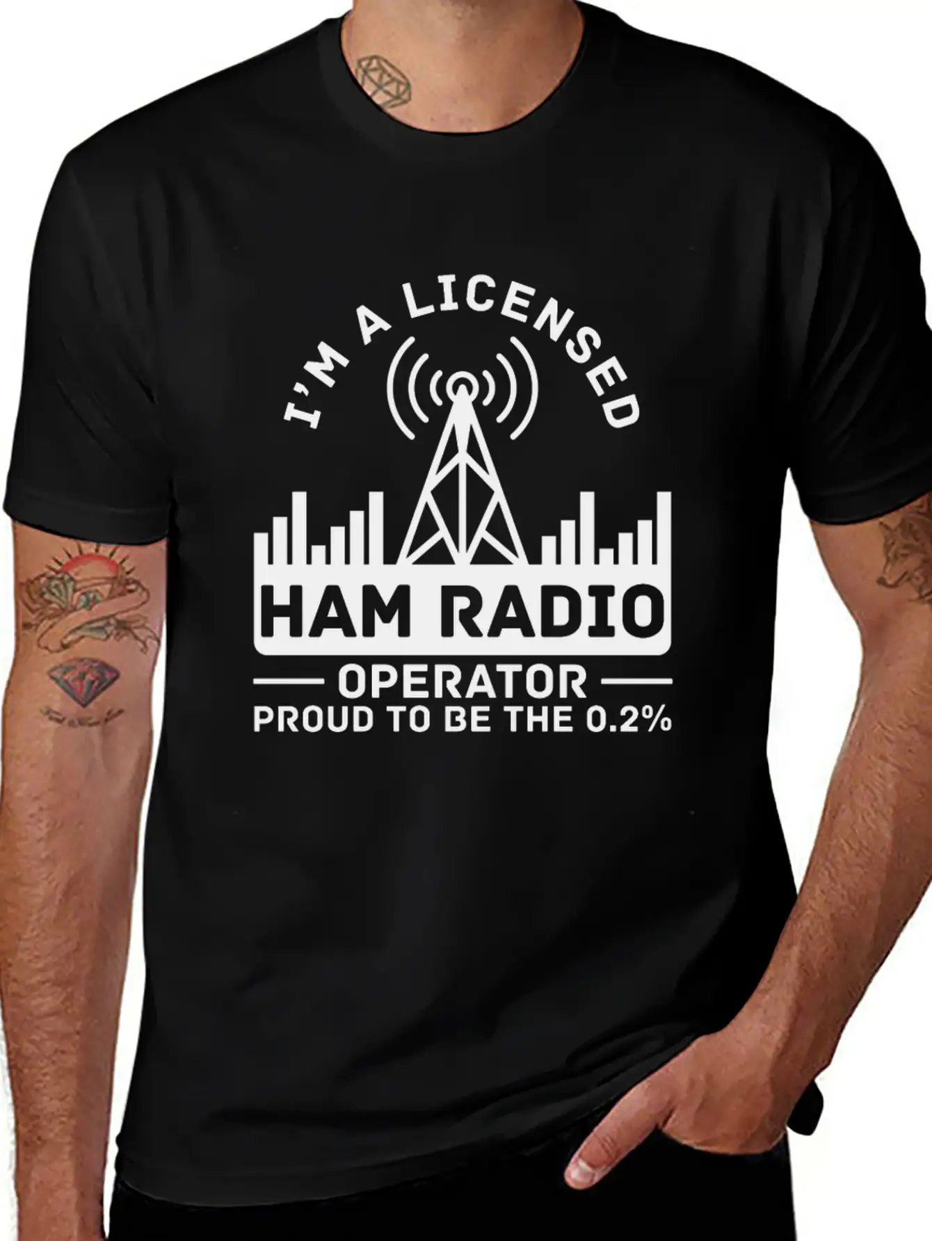 Licensed Ham Radio Operator Proud Amateur Radio Stylish Everyday T-Shirt – Unisex Basic Cotton Tee