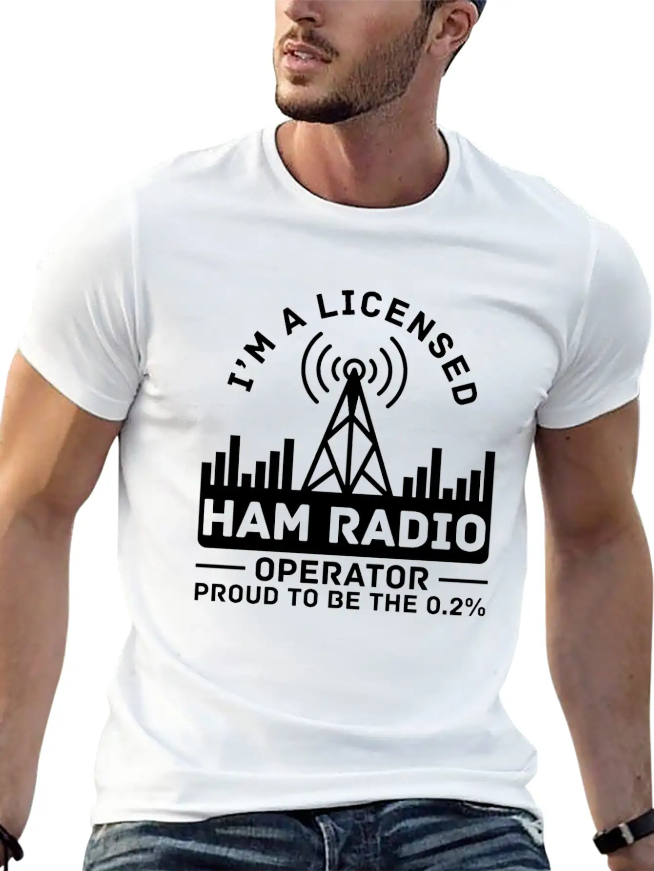 Licensed Ham Radio Operator Proud Amateur Radio Stylish Everyday T-Shirt – Unisex Basic Cotton Tee