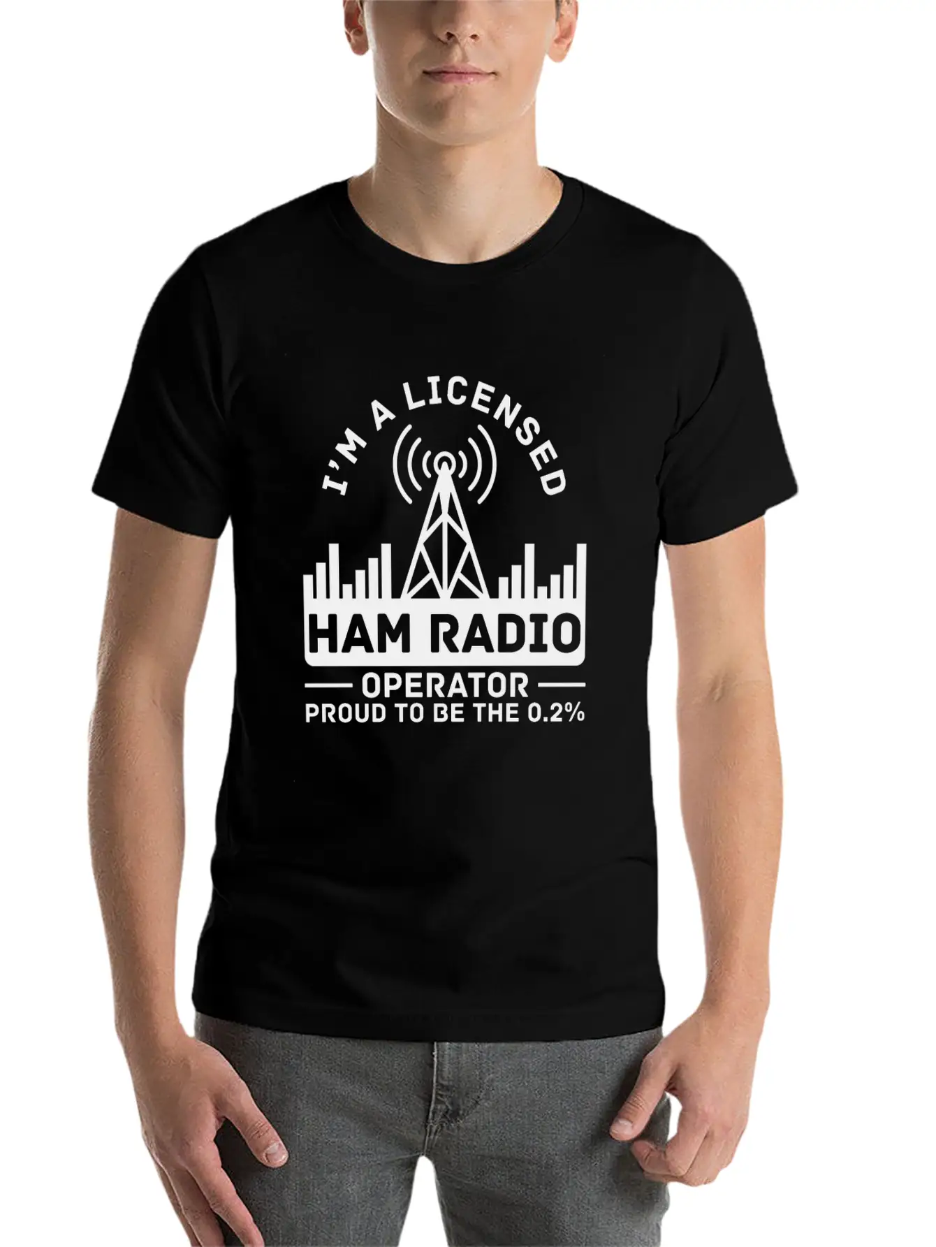 Licensed Ham Radio Operator Proud Amateur Radio Stylish Everyday T-Shirt – Unisex Basic Cotton Tee