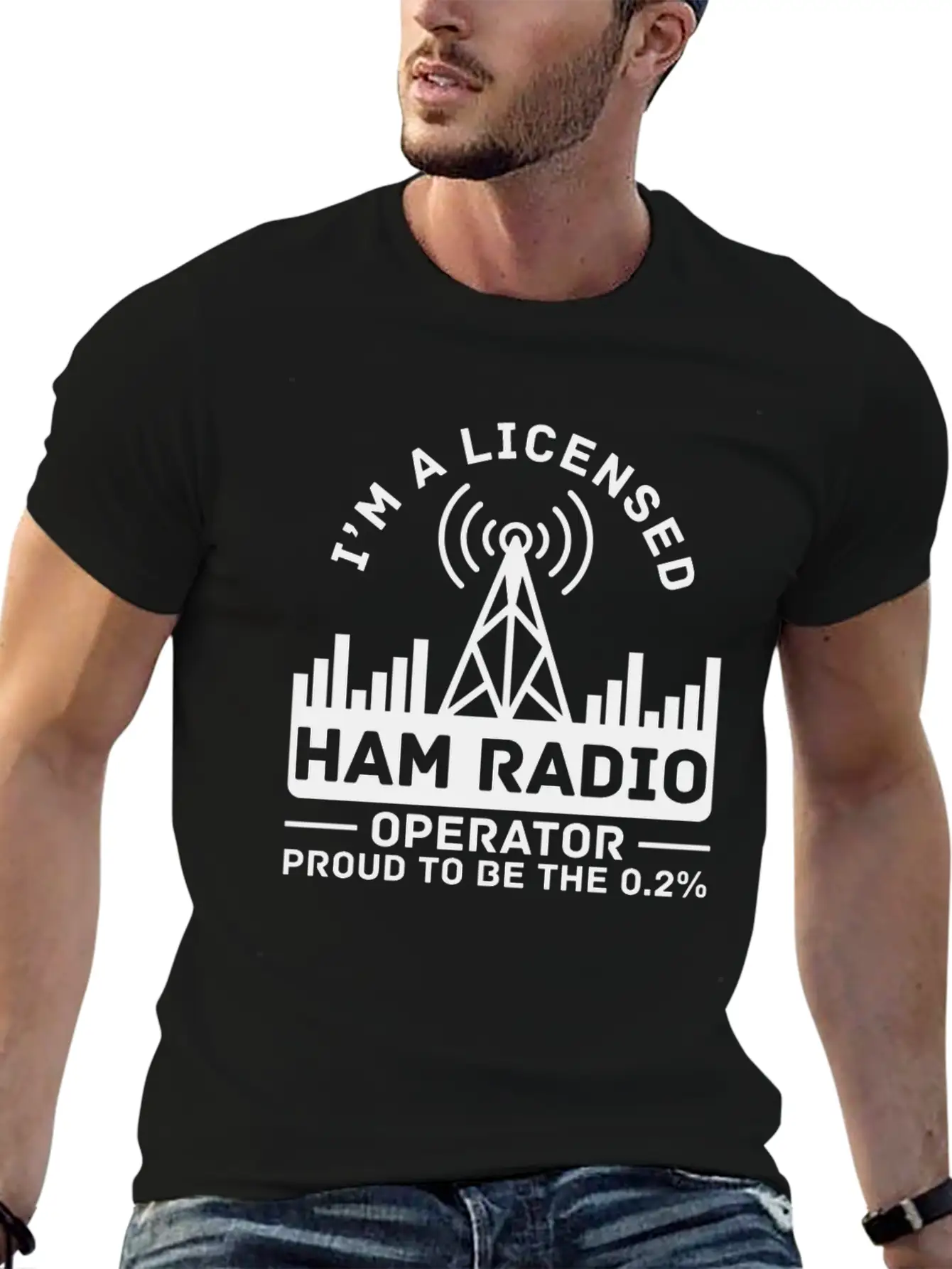 Licensed Ham Radio Operator Proud Amateur Radio Stylish Everyday T-Shirt – Unisex Basic Cotton Tee