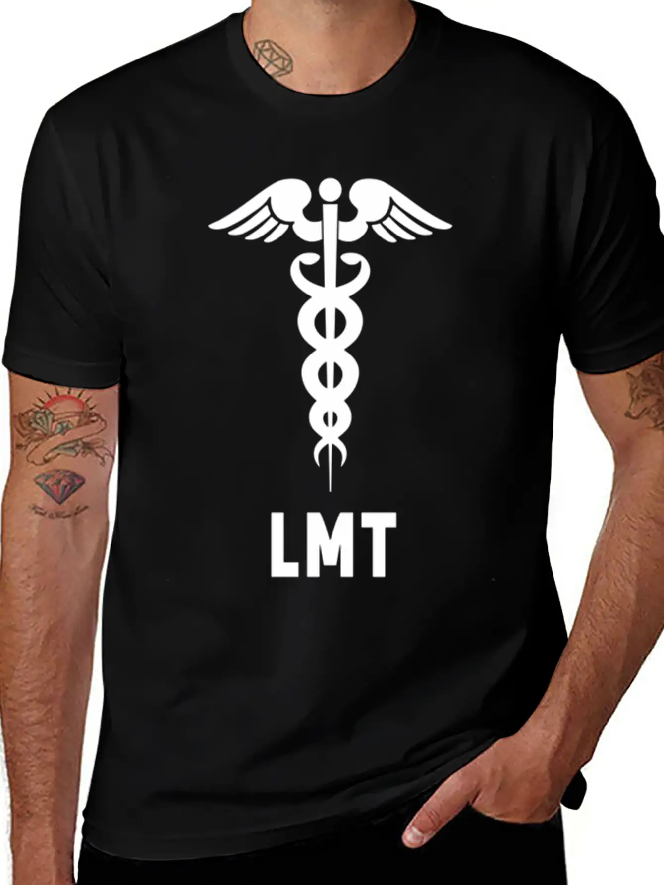 Licensed Massage Therapist Lmt Caduceus Symbol Comfortable Minimalist Graphic Tee – Summer Style Essential