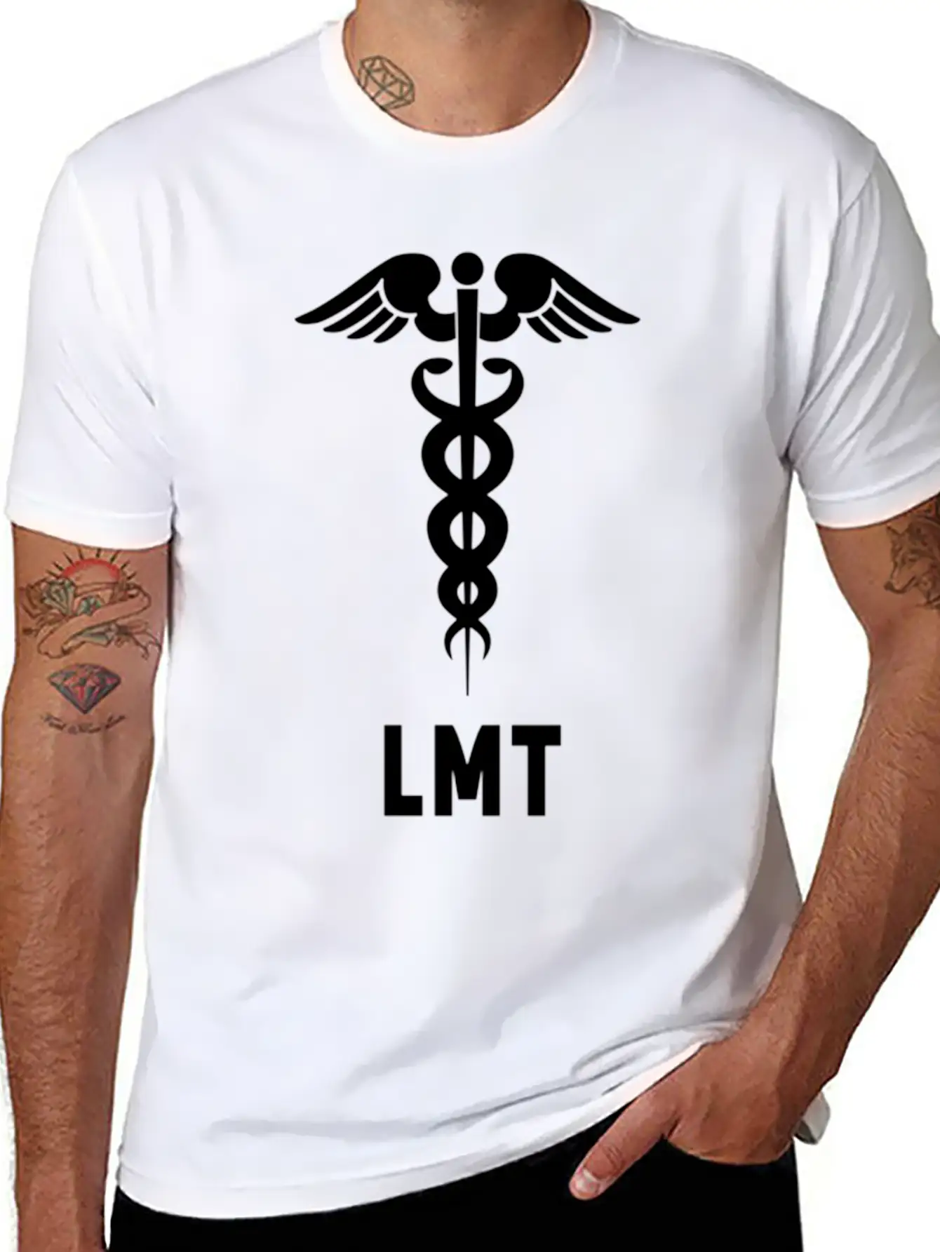 Licensed Massage Therapist Lmt Caduceus Symbol Comfortable Minimalist Graphic Tee – Summer Style Essential