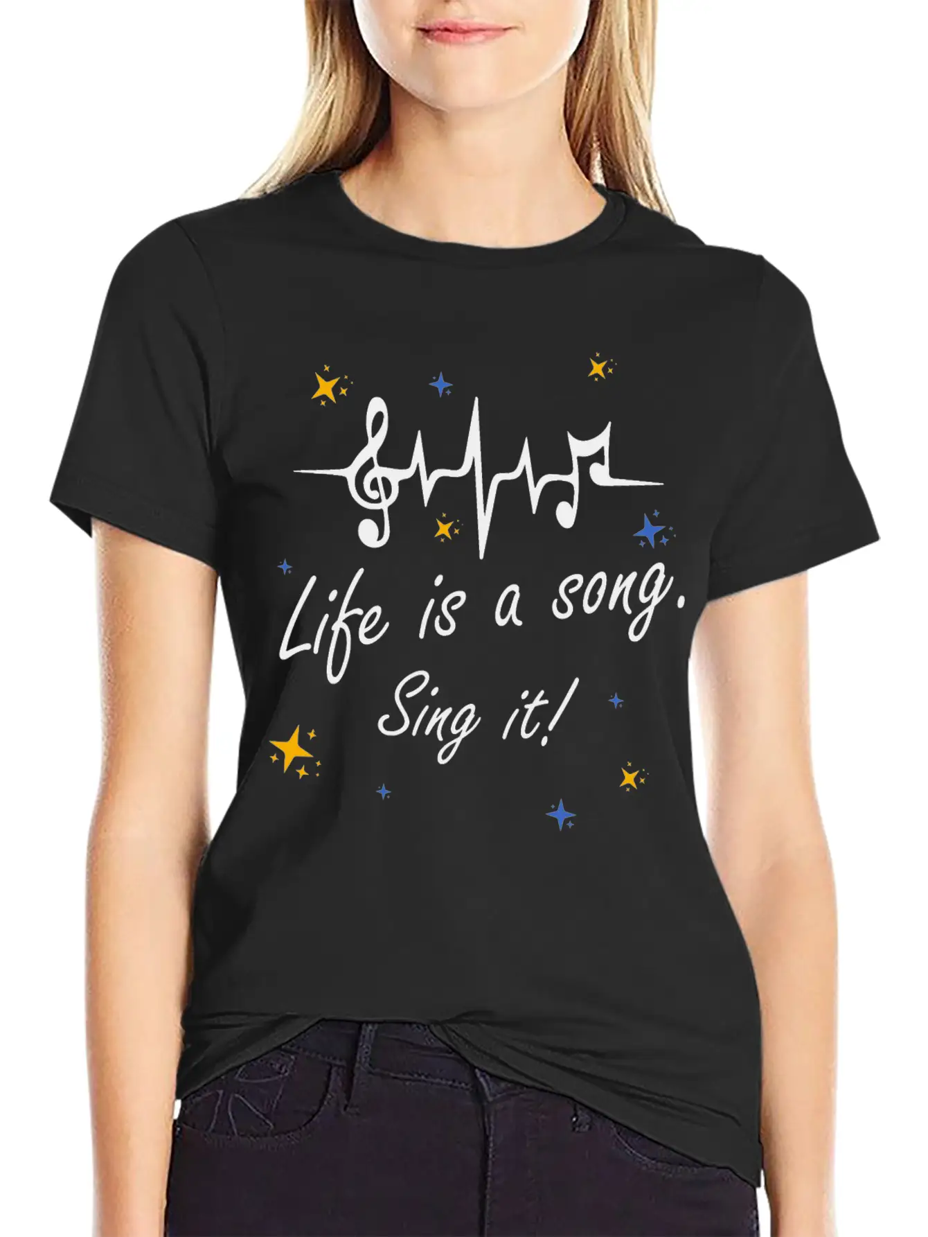 Life Is A Song Comfortable Minimalist Graphic Tee – Summer Style Essential