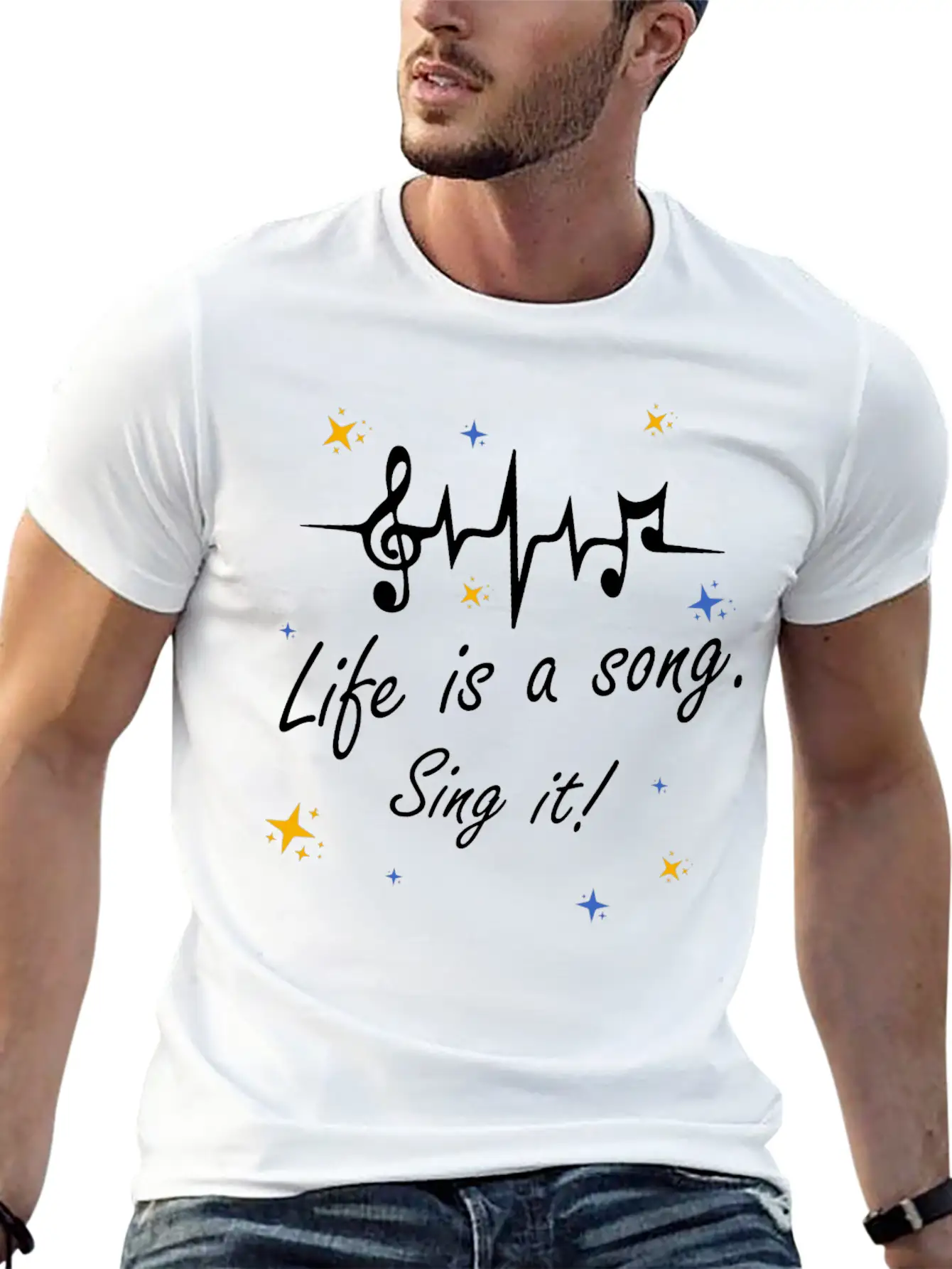 Life Is A Song Comfortable Minimalist Graphic Tee – Summer Style Essential