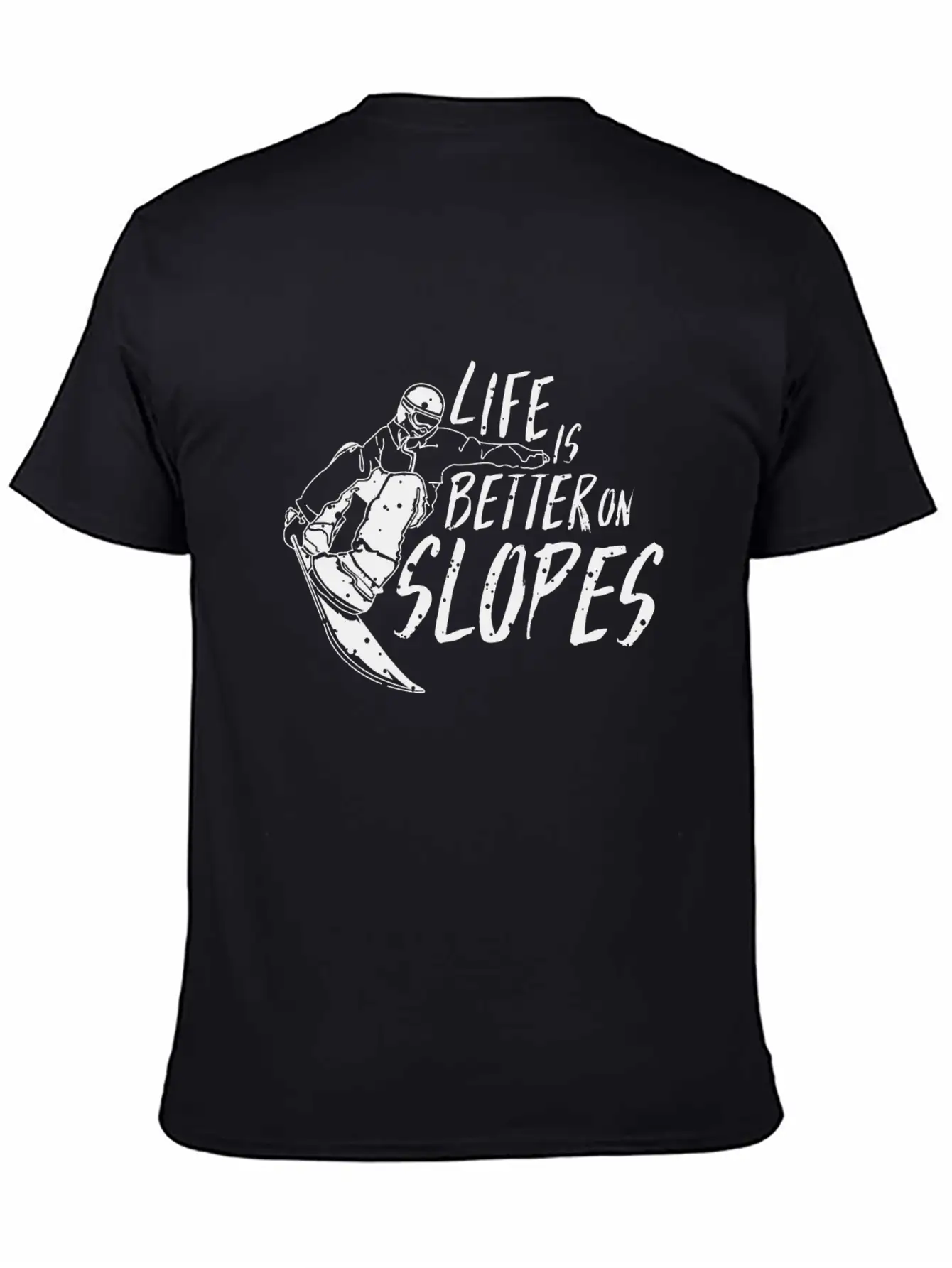 Life Is Better On Slopes Snowboard TShirt Winter Unisex Short Sleeve Soft Cotton T-Shirt – Casual Everyday Wear