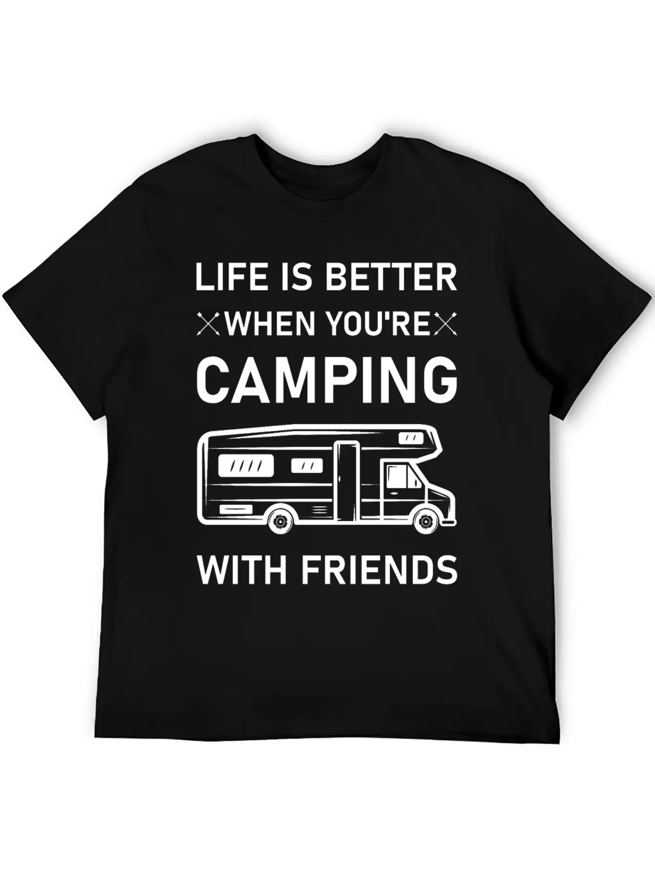 Life Is Better When You're Camping With Friends Essential Unisex Summer Tee – Soft Cotton Casual Fit