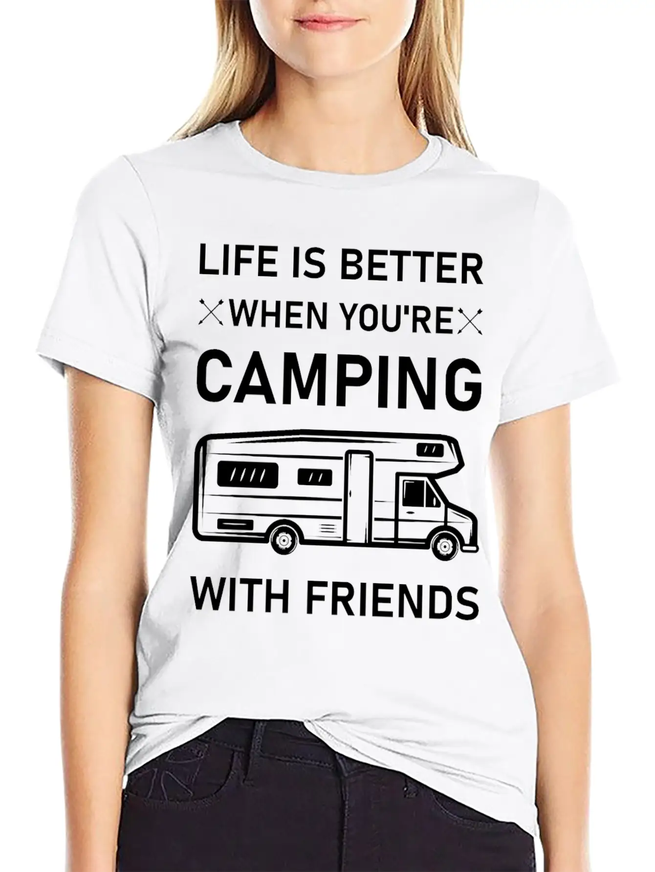 Life Is Better When You're Camping With Friends Essential Unisex Summer Tee – Soft Cotton Casual Fit