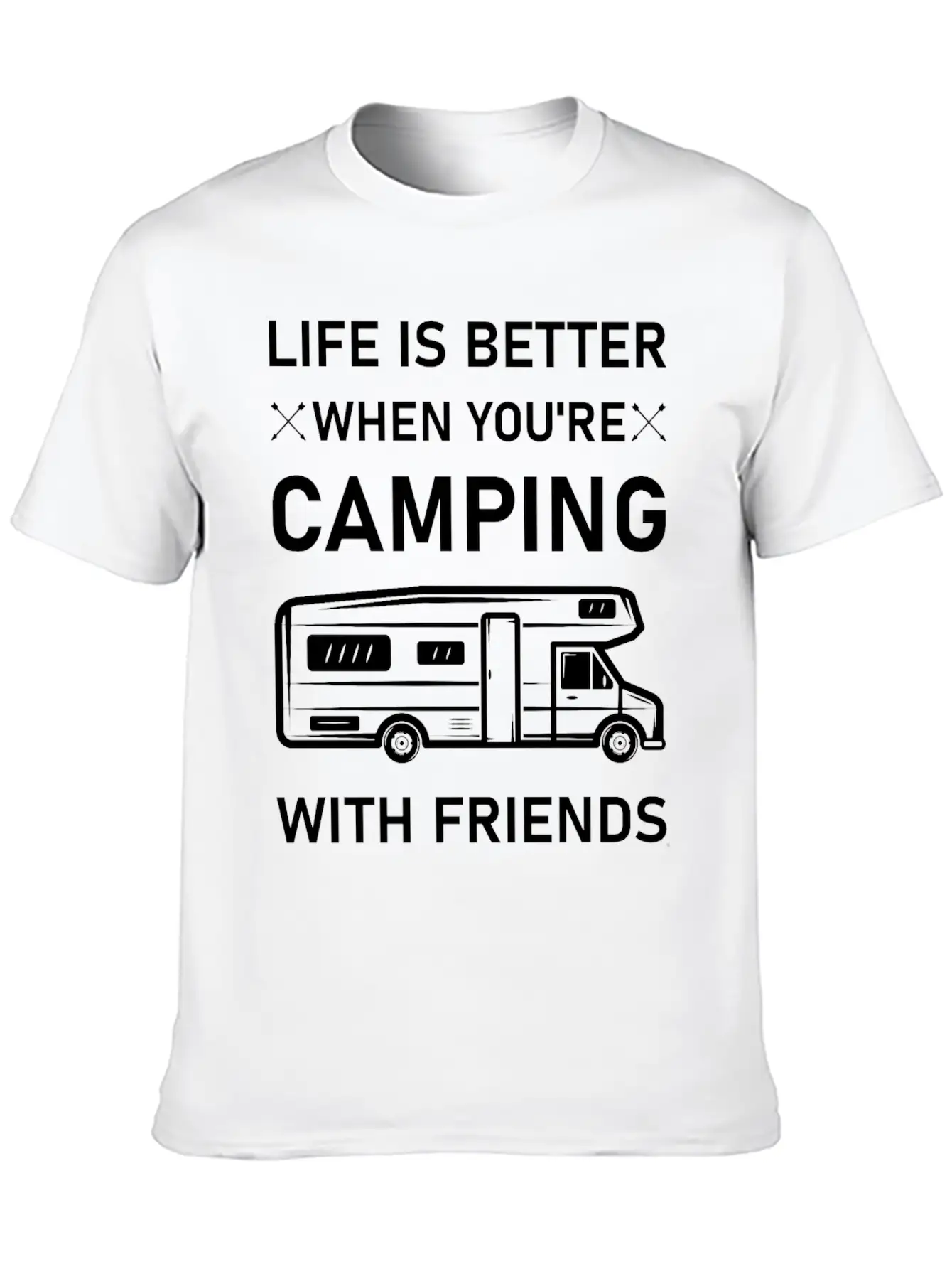 Life Is Better When You're Camping With Friends Essential Unisex Summer Tee – Soft Cotton Casual Fit