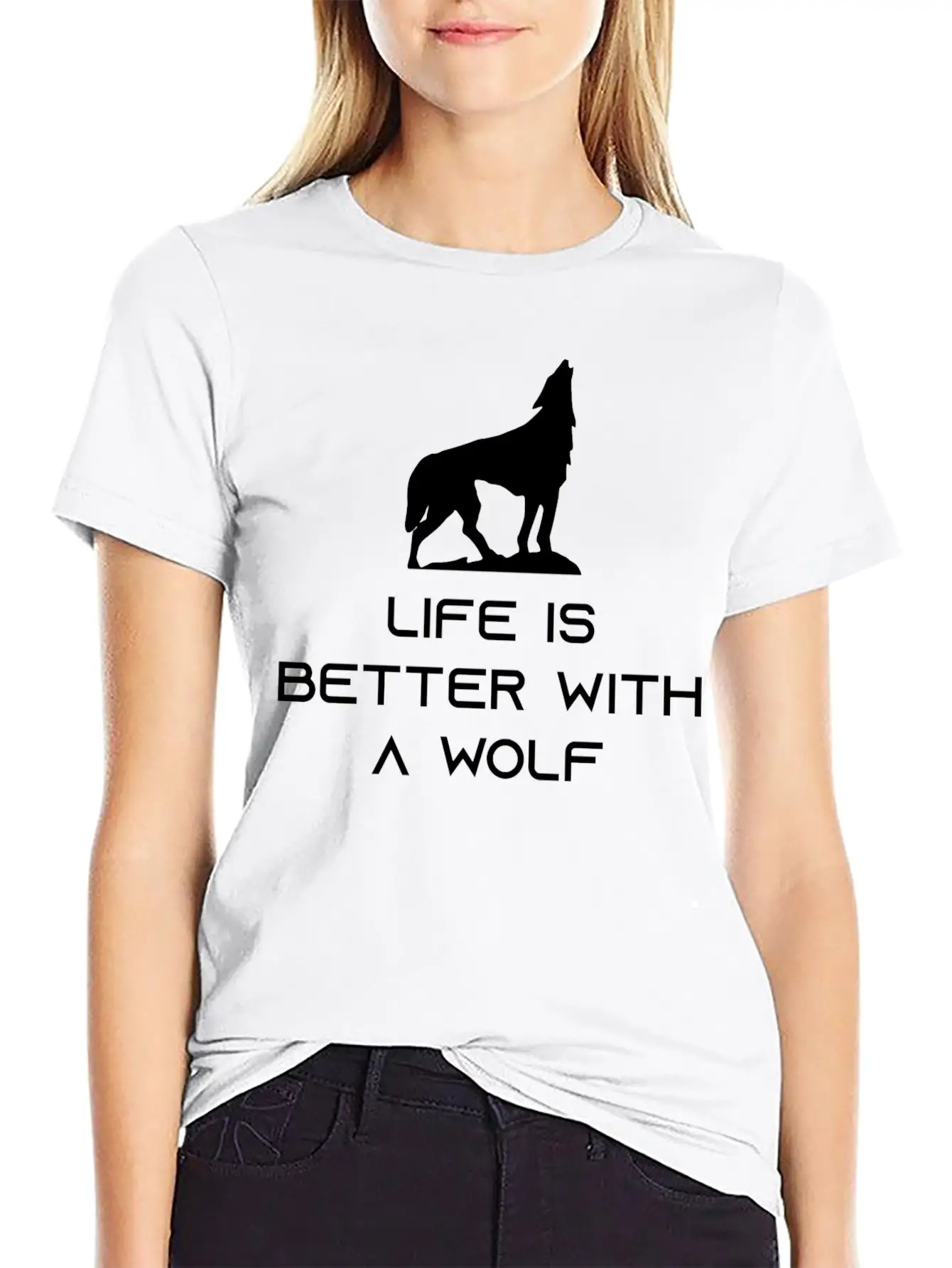 Life Is Better With A Wolf Essential Unisex Summer Tee – Soft Cotton Casual Fit