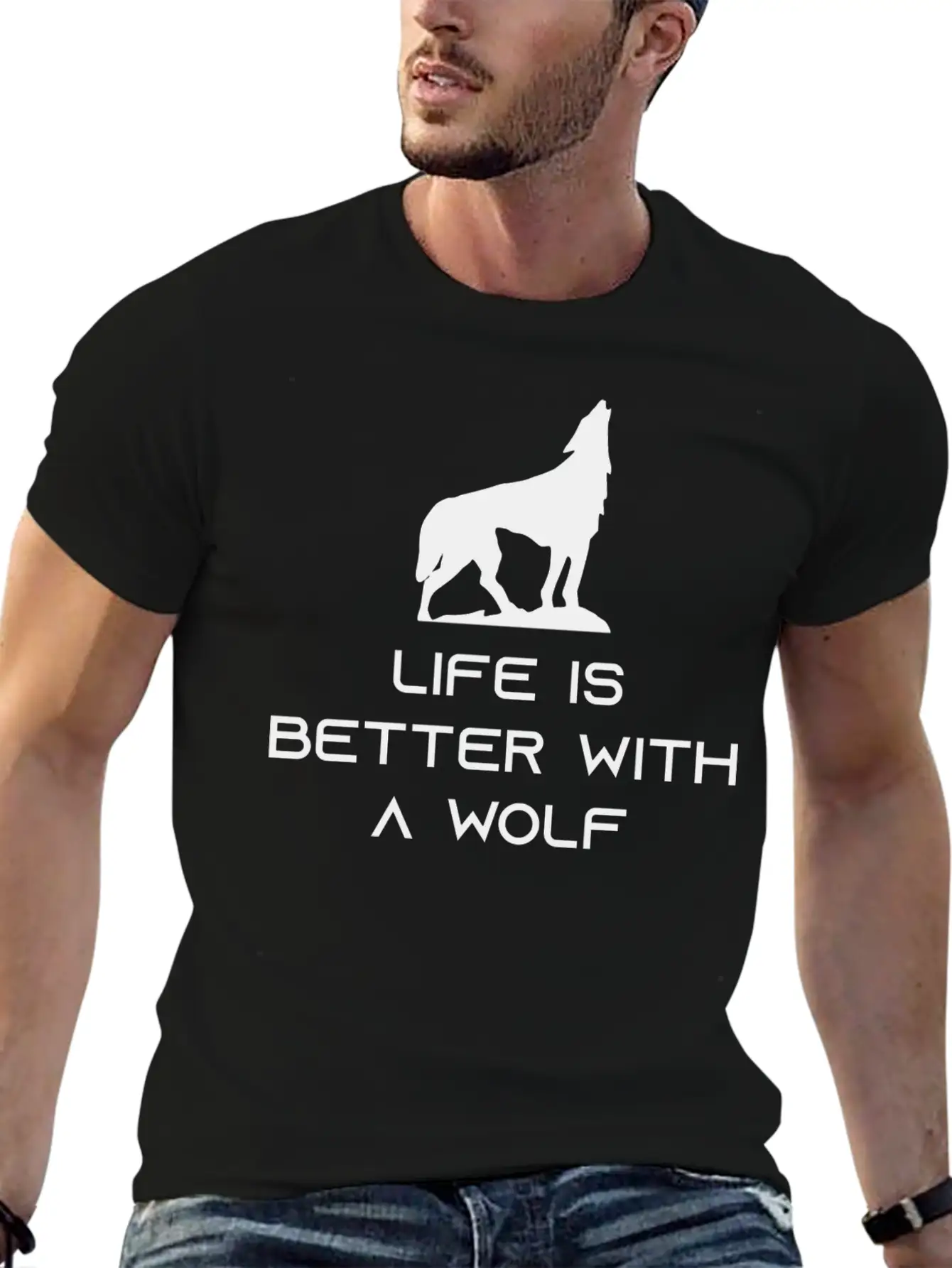 Life Is Better With A Wolf Essential Unisex Summer Tee – Soft Cotton Casual Fit