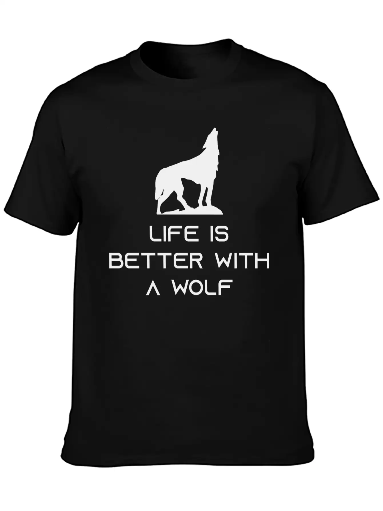 Life Is Better With A Wolf Essential Unisex Summer Tee – Soft Cotton Casual Fit