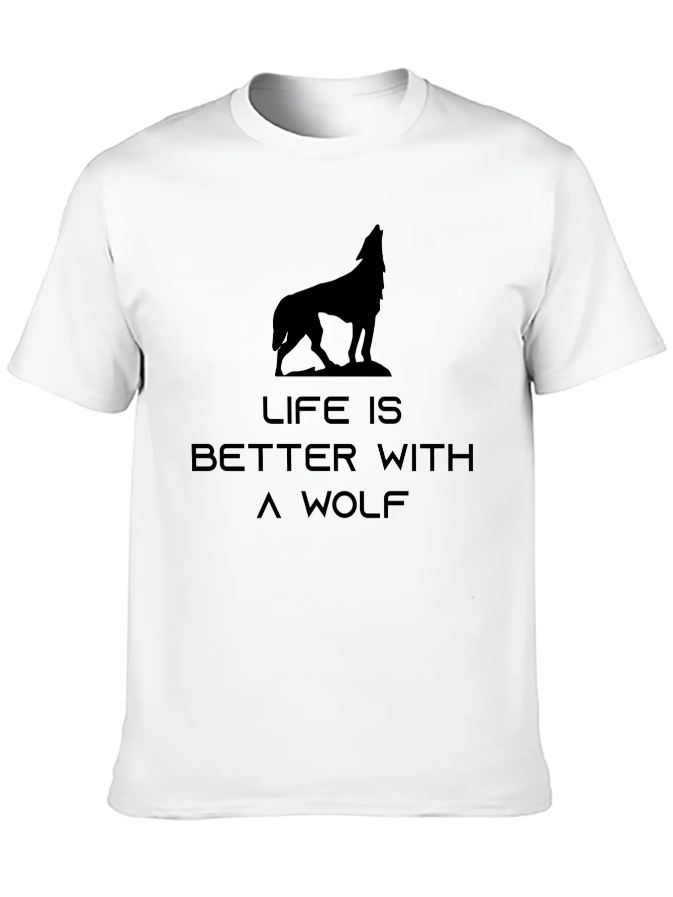 Life Is Better With A Wolf Essential Unisex Summer Tee – Soft Cotton Casual Fit