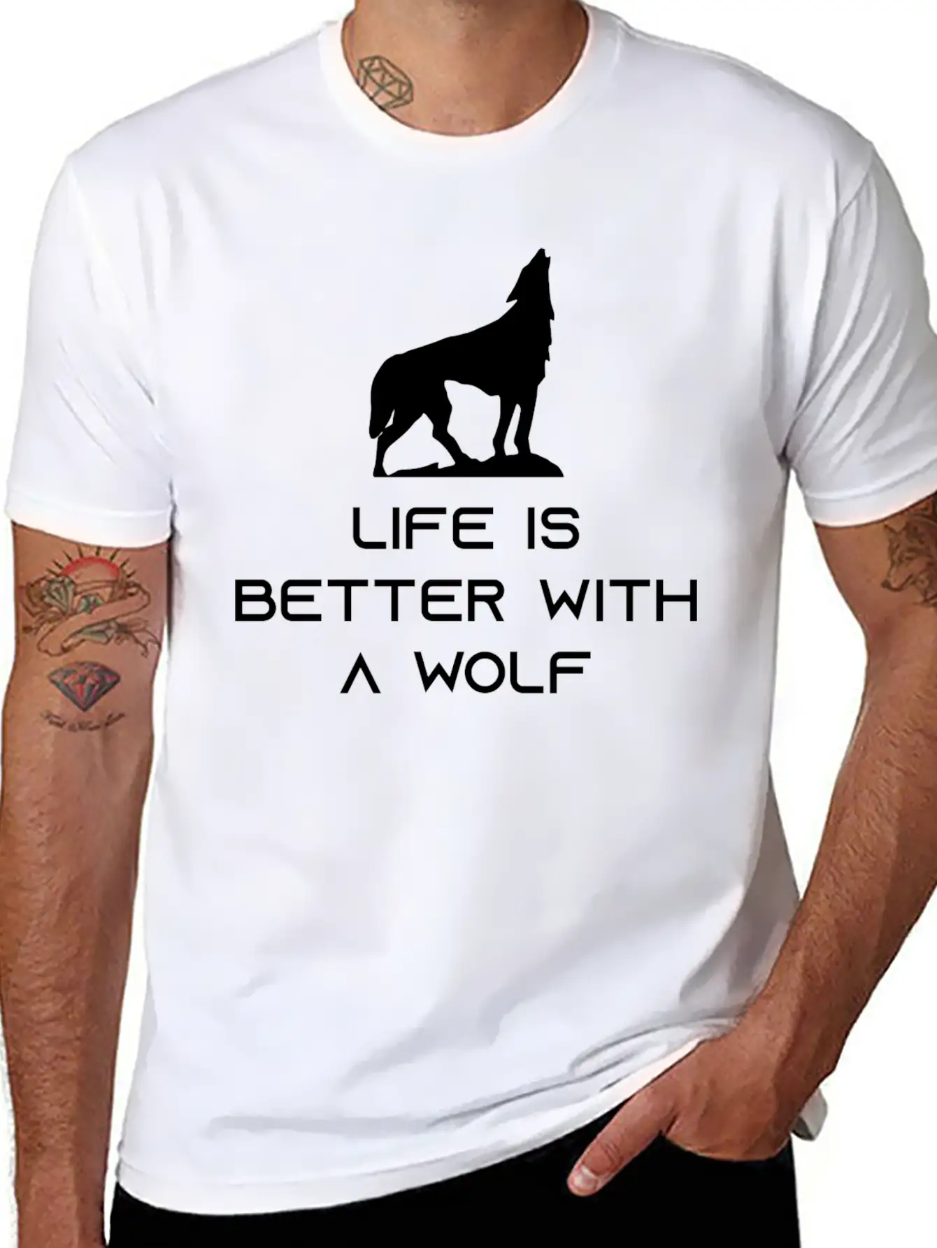 Life Is Better With A Wolf Essential Unisex Summer Tee – Soft Cotton Casual Fit