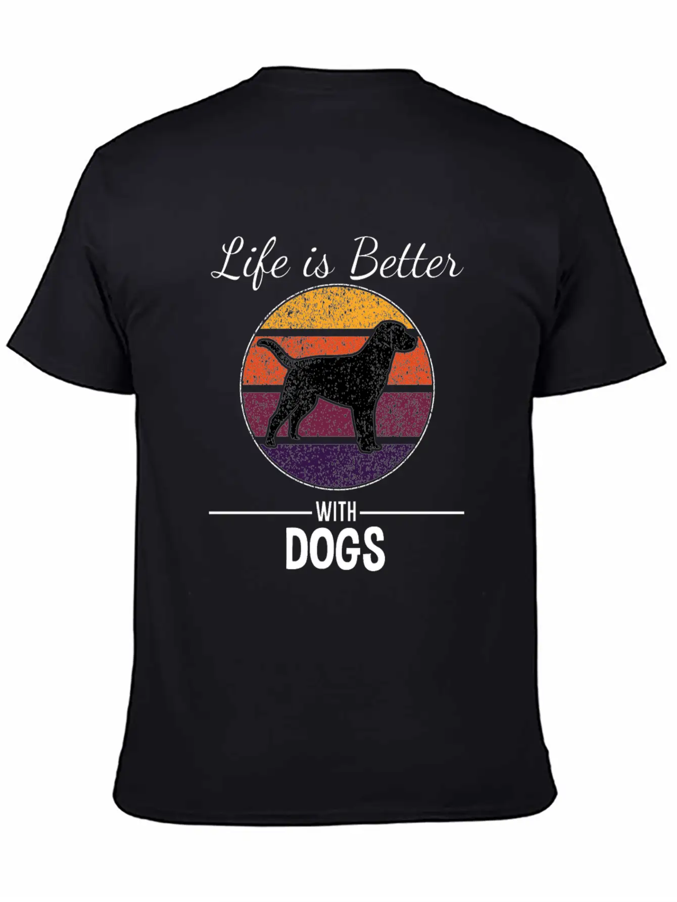 Life Is Better With Dogs - Dog Lover Basic Graphic T-Shirt – Daily Comfort In Soft Cotton