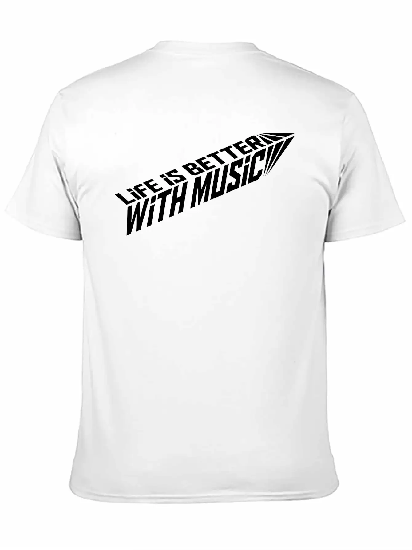 Life Is Better With Music Arrow Cool Party Logo Ce Stylish Everyday T-Shirt – Unisex Basic Cotton Tee