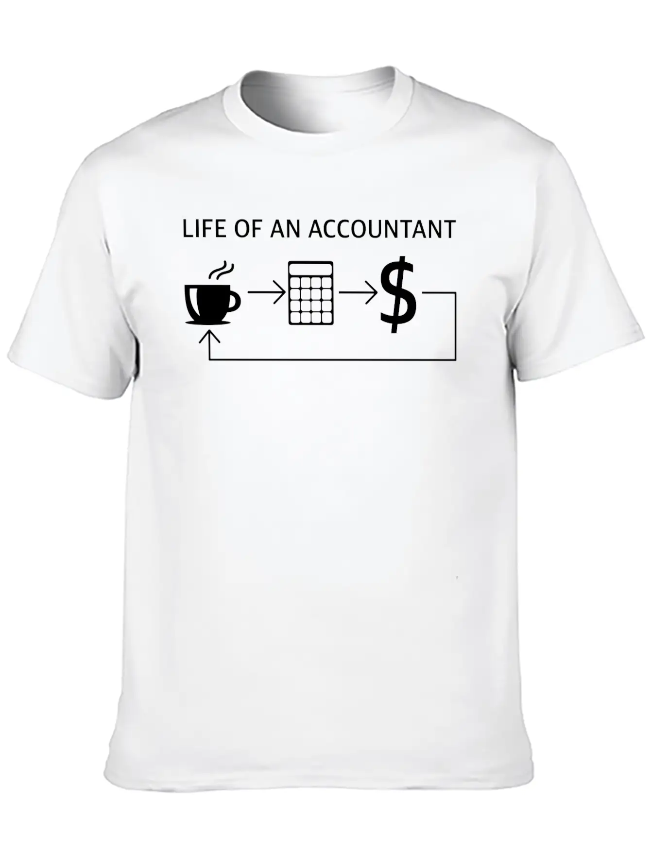 Life Of An Accountant, Funny Sayings, Sarcasm, Fun Essential Unisex Summer Tee – Soft Cotton Casual Fit
