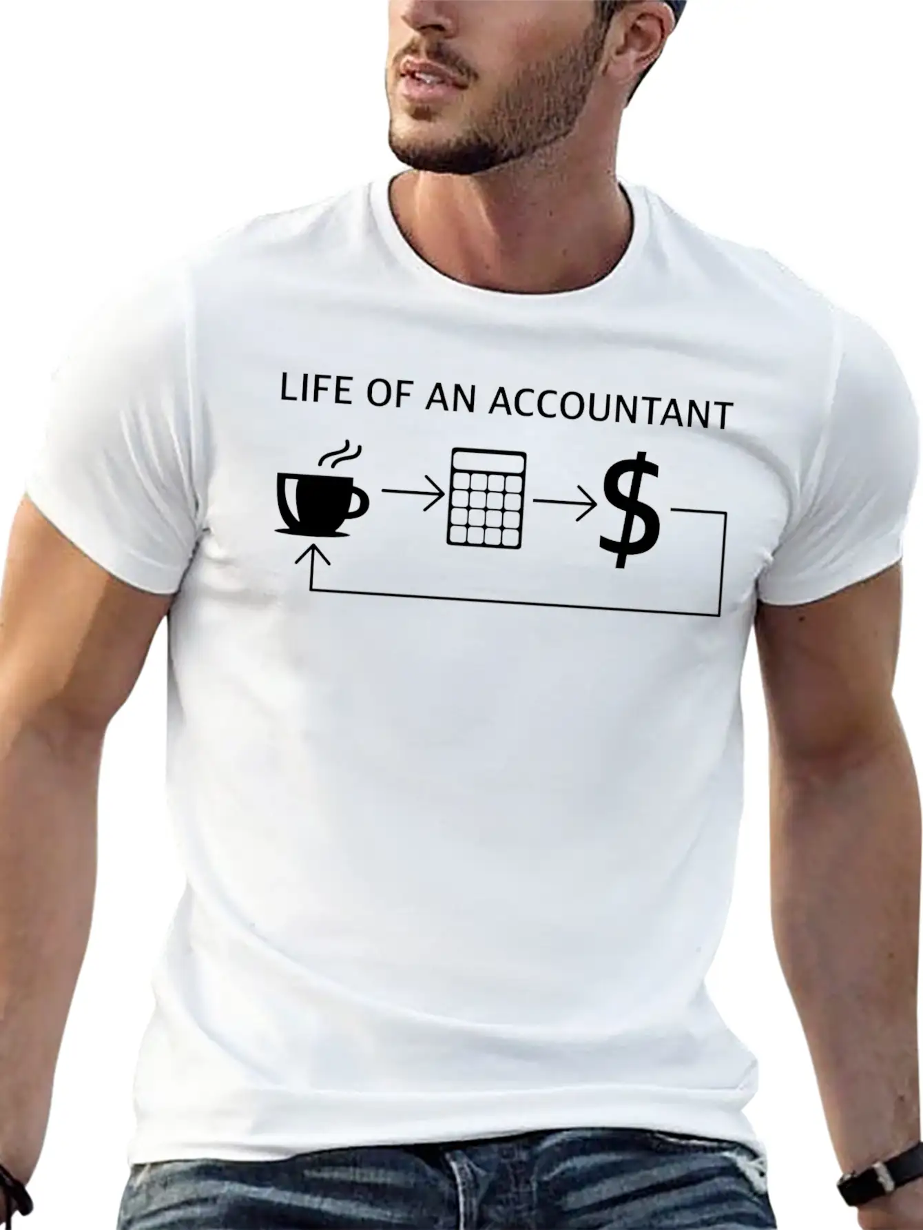 Life Of An Accountant, Funny Sayings, Sarcasm, Fun Essential Unisex Summer Tee – Soft Cotton Casual Fit