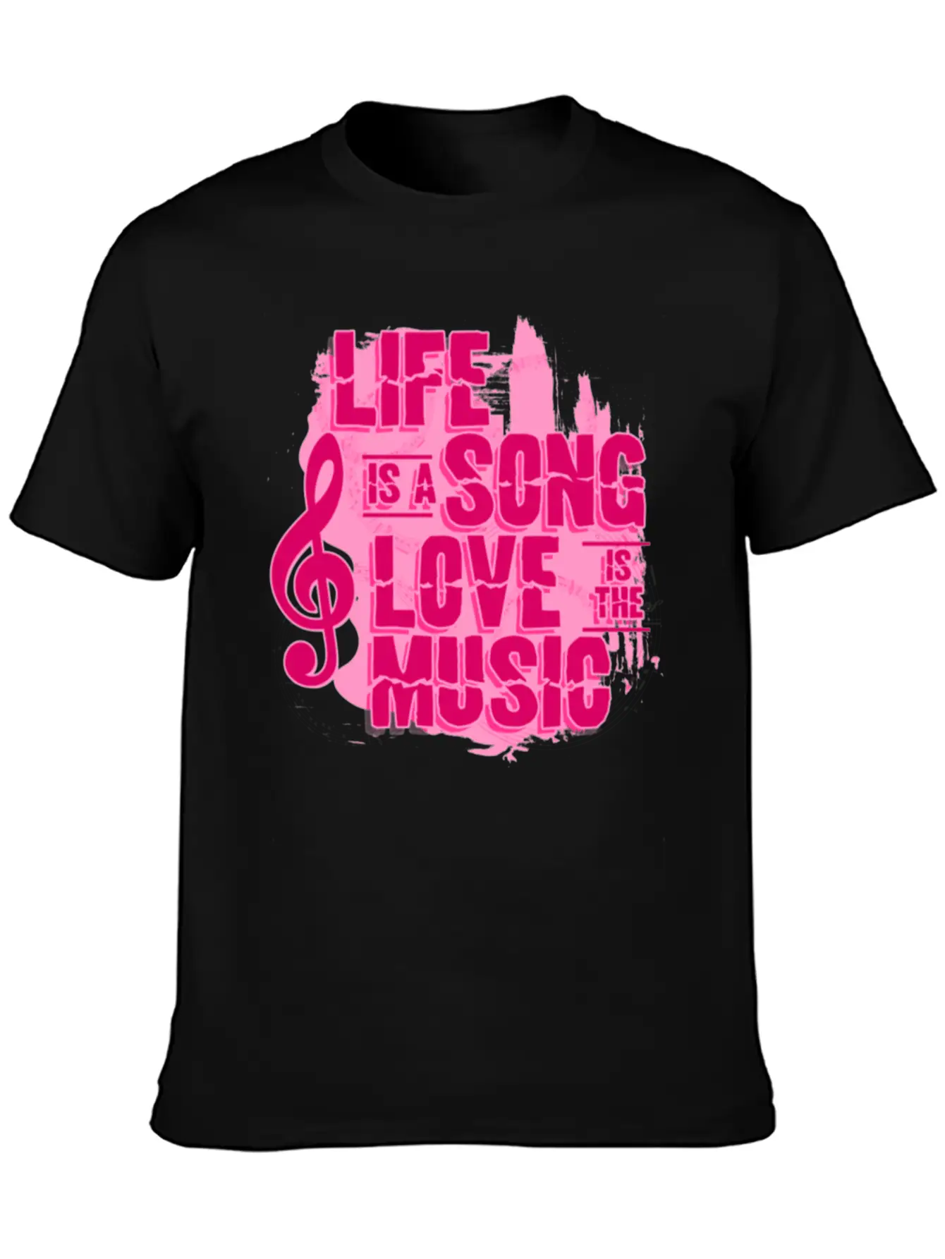 Life Song Love Music Unisex Short Sleeve Soft Cotton T-Shirt – Casual Everyday Wear