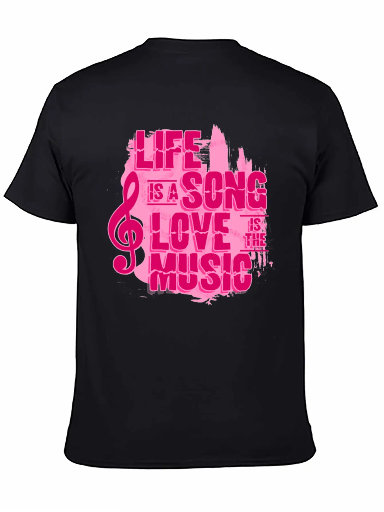 Life Song Love Music Unisex Short Sleeve Soft Cotton T-Shirt – Casual Everyday Wear