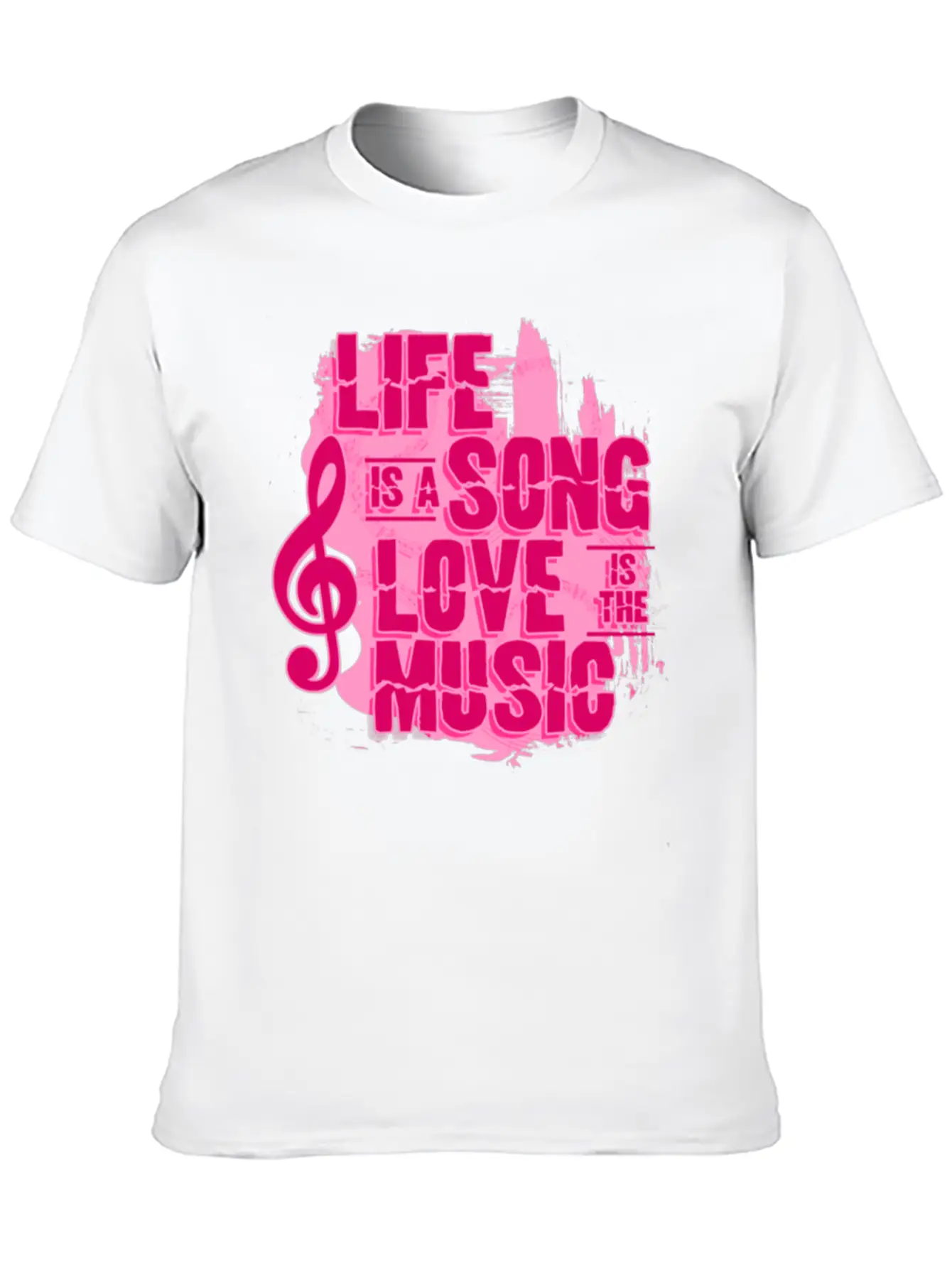 Life Song Love Music Unisex Short Sleeve Soft Cotton T-Shirt – Casual Everyday Wear