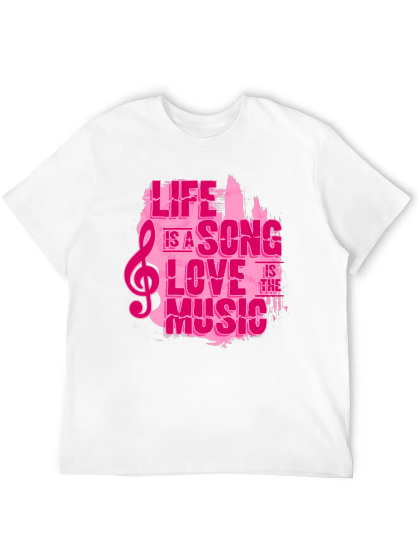Life Song Love Music Unisex Short Sleeve Soft Cotton T-Shirt – Casual Everyday Wear