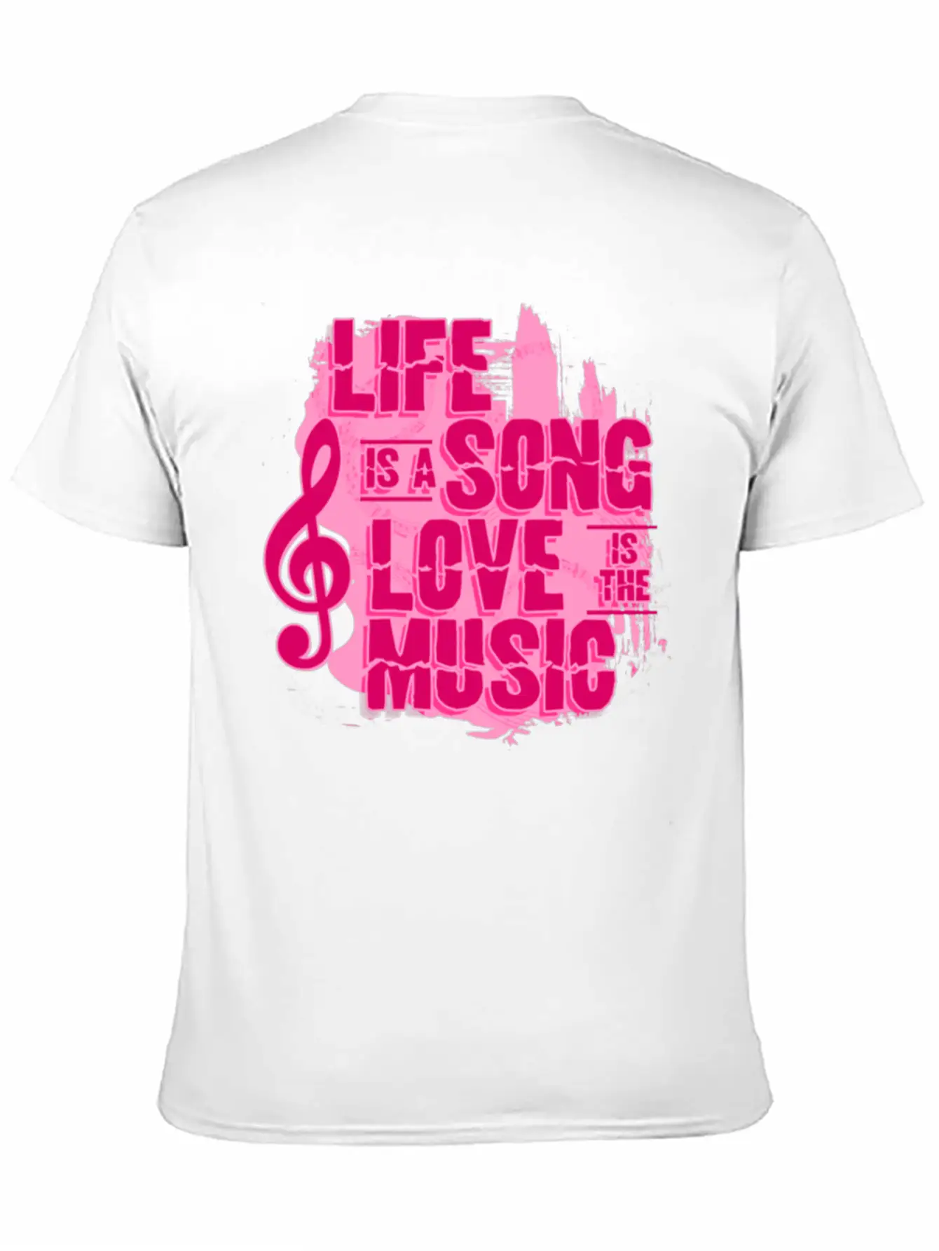 Life Song Love Music Unisex Short Sleeve Soft Cotton T-Shirt – Casual Everyday Wear