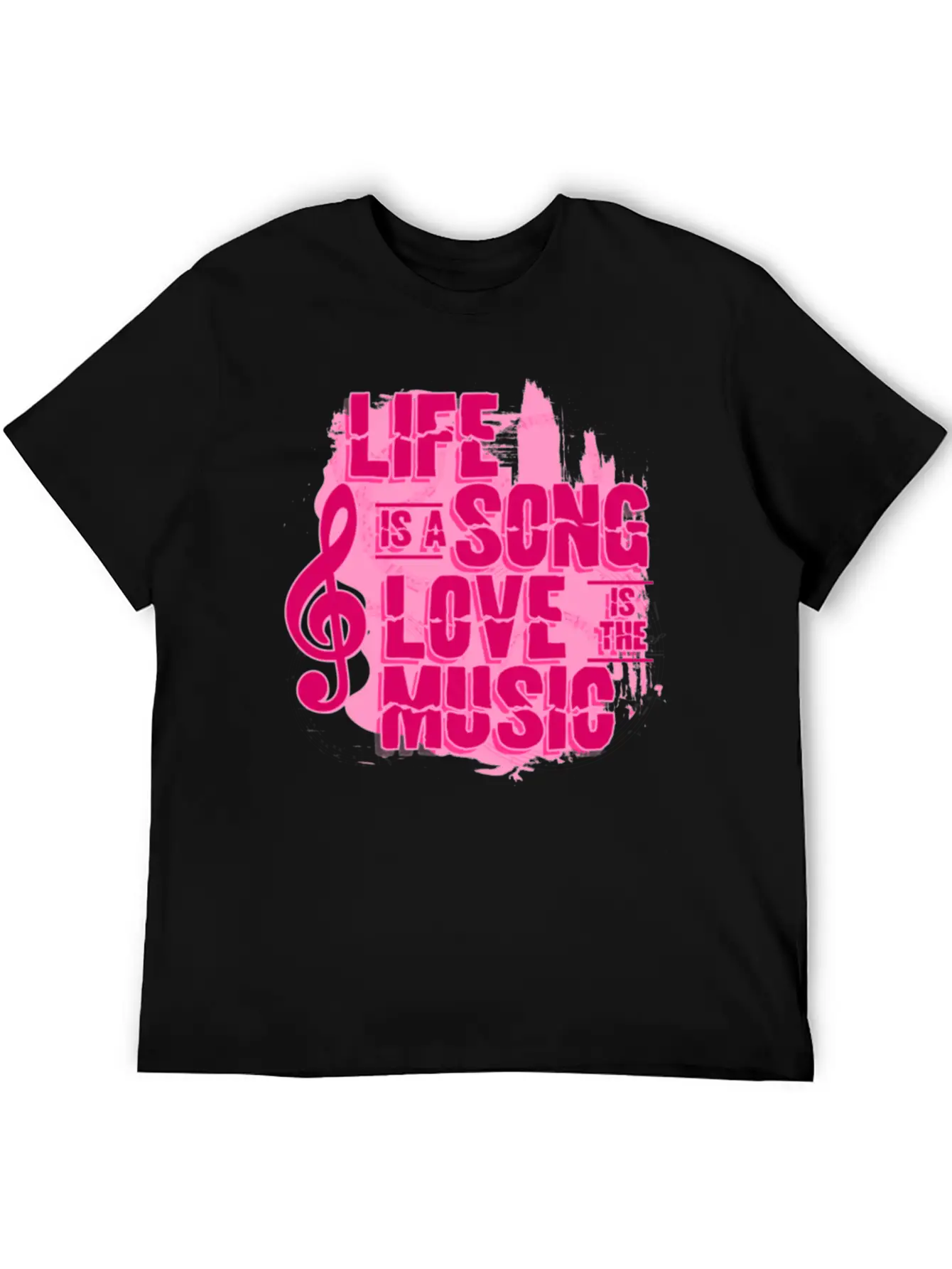 Life Song Love Music Unisex Short Sleeve Soft Cotton T-Shirt – Casual Everyday Wear