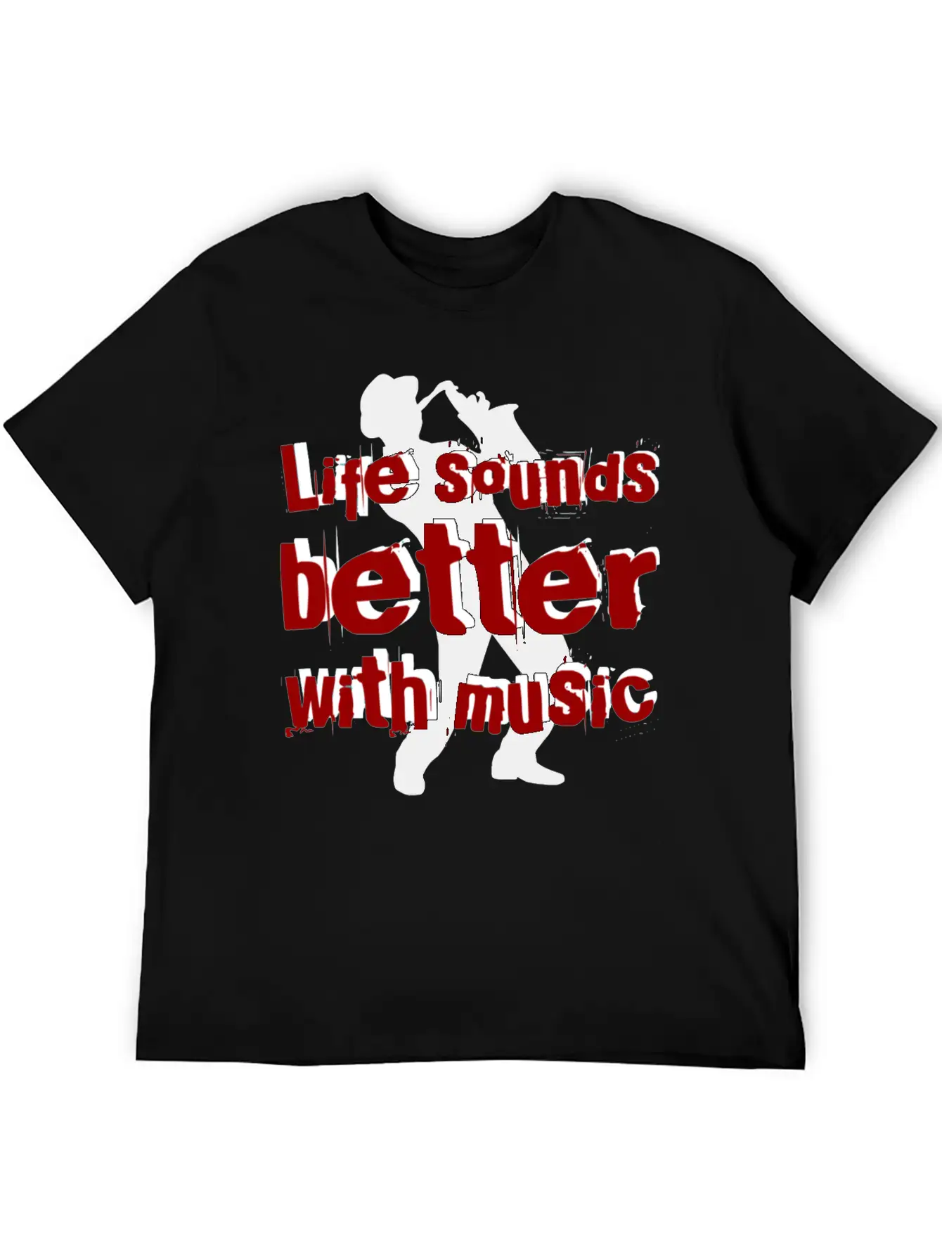 Life Sounds Better With Music Rb Unisex Short Sleeve Soft Cotton T-Shirt – Casual Everyday Wear