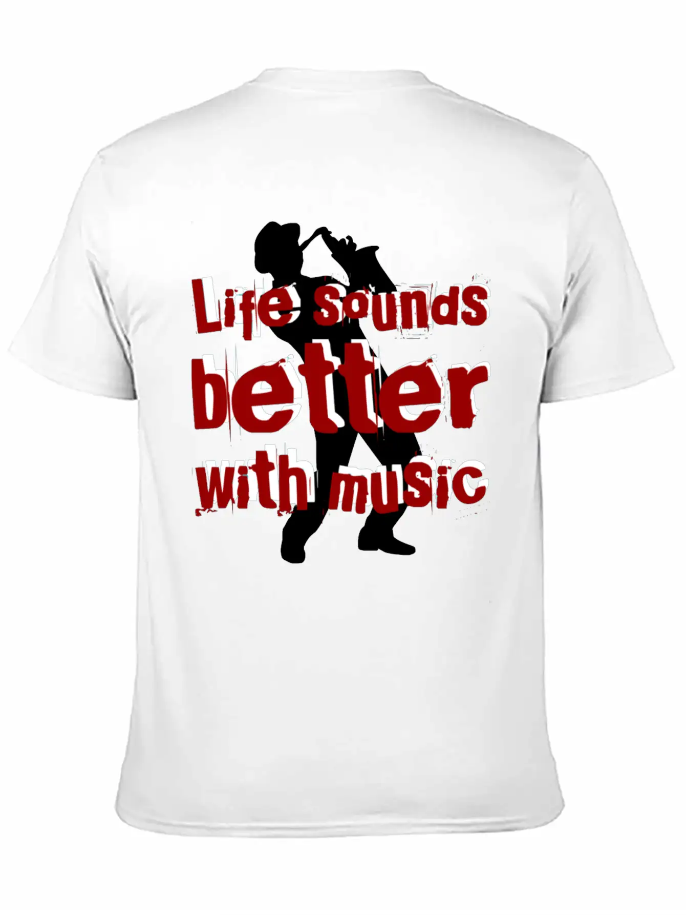 Life Sounds Better With Music Rb Unisex Short Sleeve Soft Cotton T-Shirt – Casual Everyday Wear