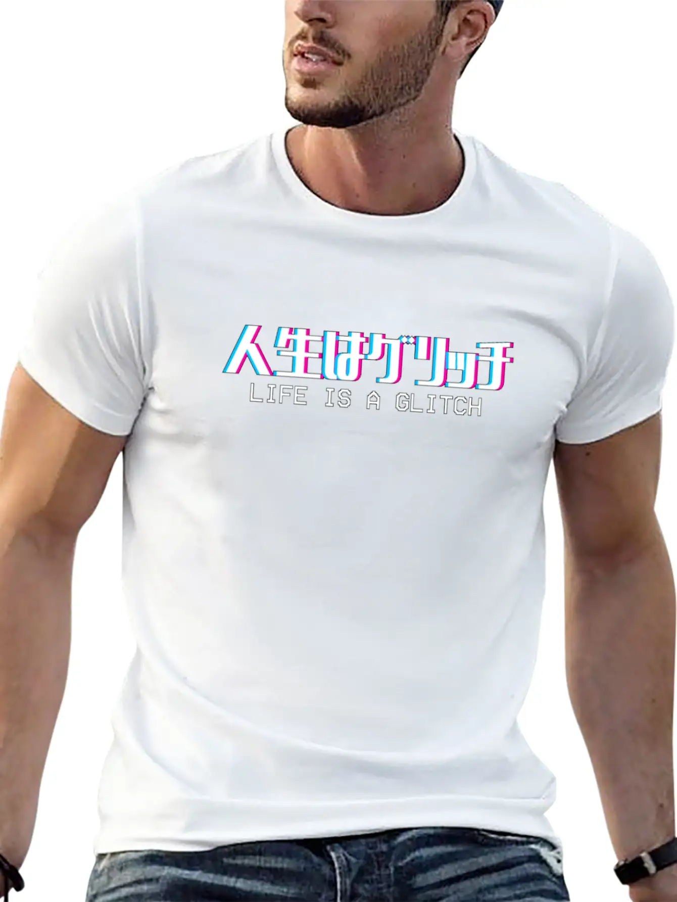 Life's A Glitch Vaporwave Meme Aesthetic Gift Timeless Short Sleeve Tee – Comfy And Minimalist Design