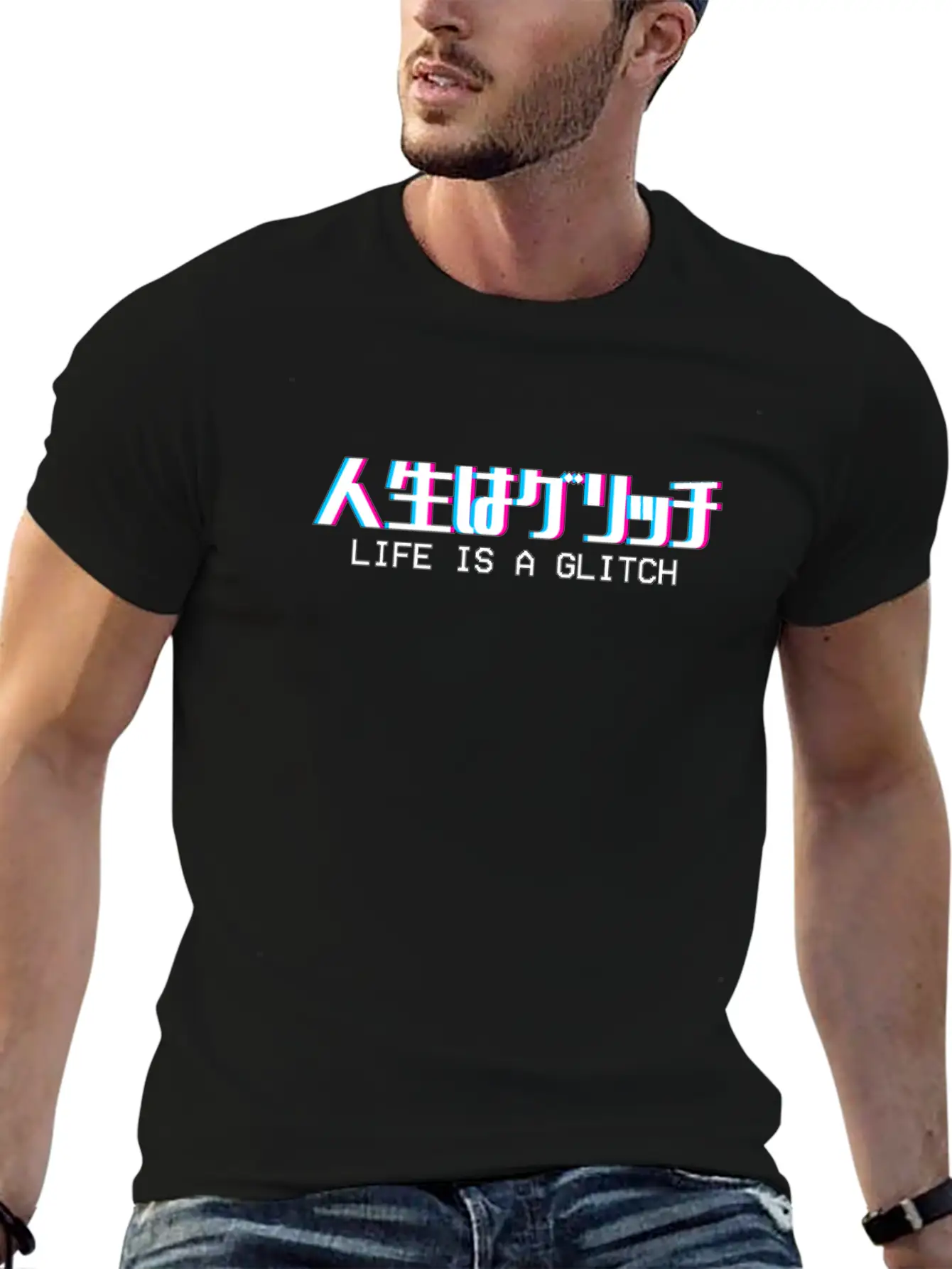 Life's A Glitch Vaporwave Meme Aesthetic Gift Timeless Short Sleeve Tee – Comfy And Minimalist Design