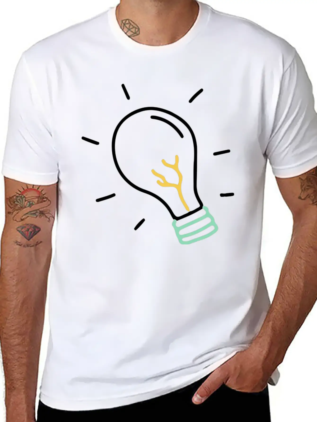 Light Bulb Basic Graphic T-Shirt – Daily Comfort In Soft Cotton