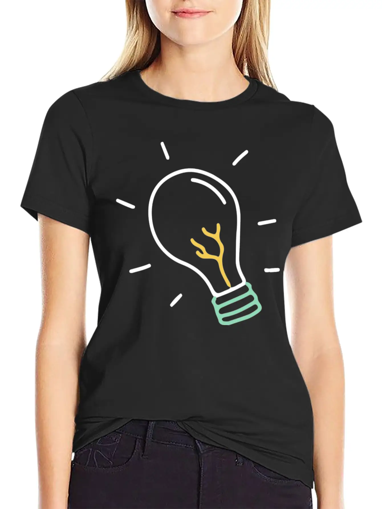Light Bulb Basic Graphic T-Shirt – Daily Comfort In Soft Cotton