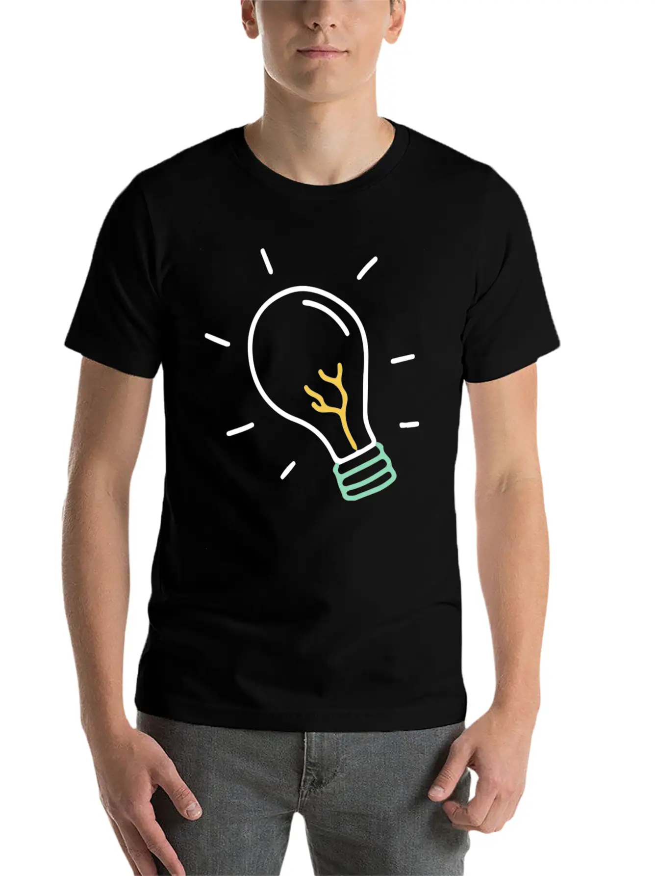 Light Bulb Basic Graphic T-Shirt – Daily Comfort In Soft Cotton